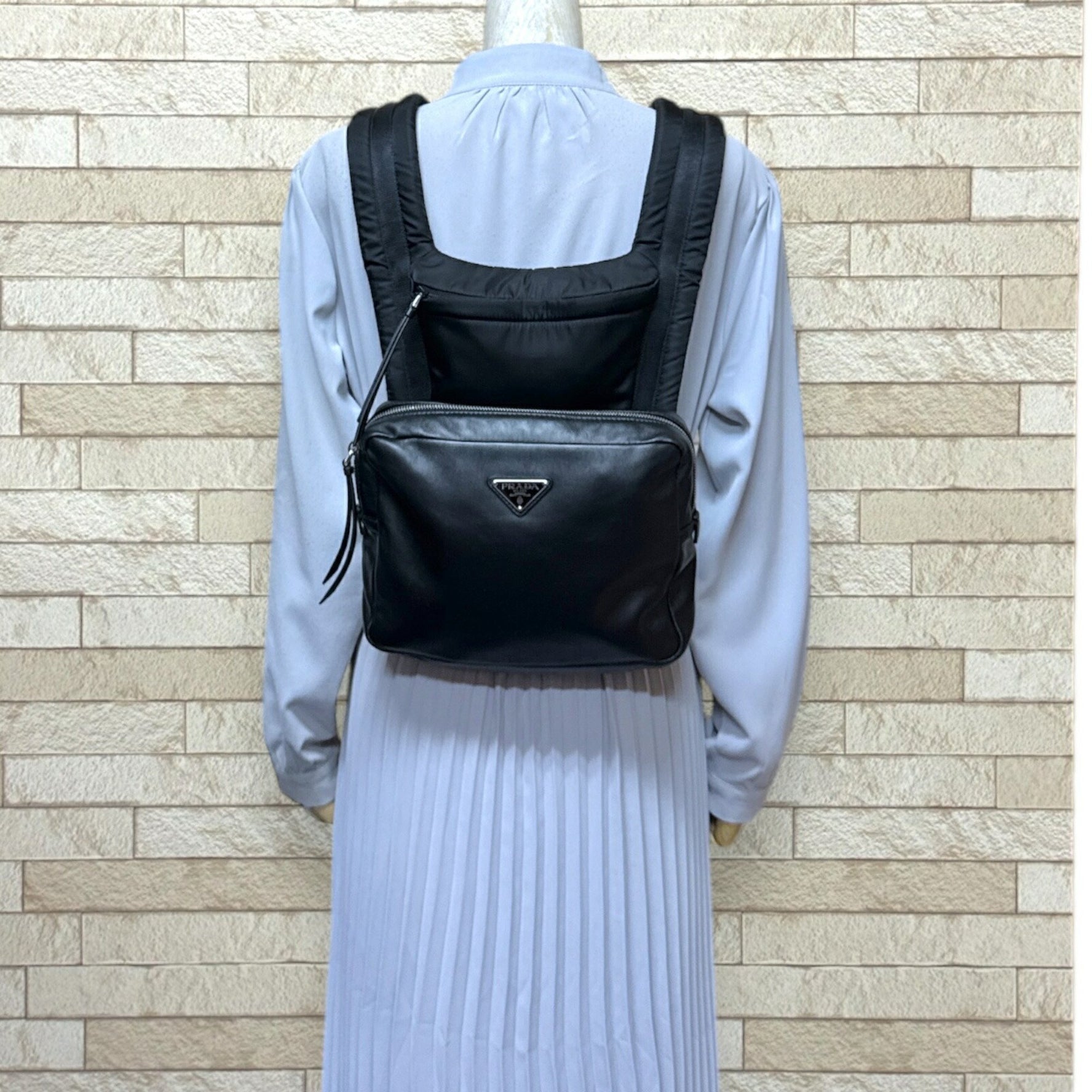 Prada Leather Backpack/Daypack Unisex