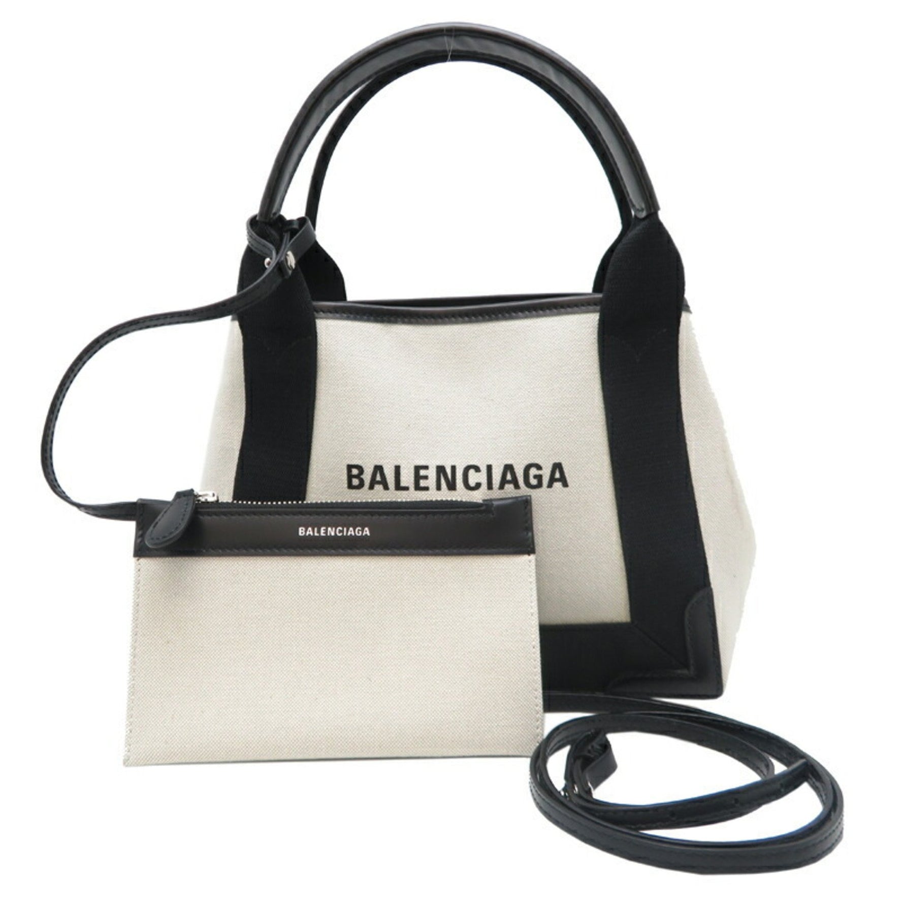 Balenciaga Navy Cabas XS Tote Bag Canvas Grey