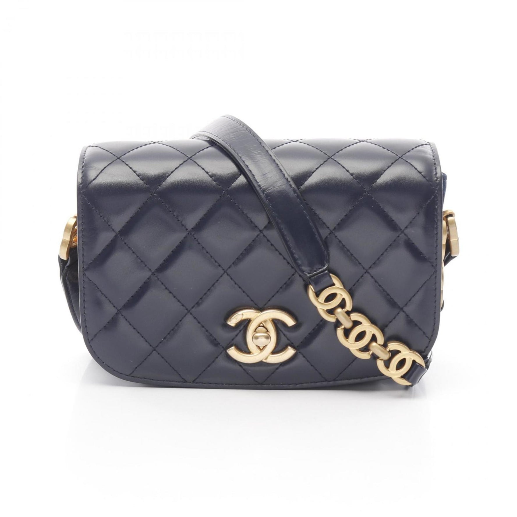 CHANEL Matelasse Shoulder Bag in Leather and Suede, Blue