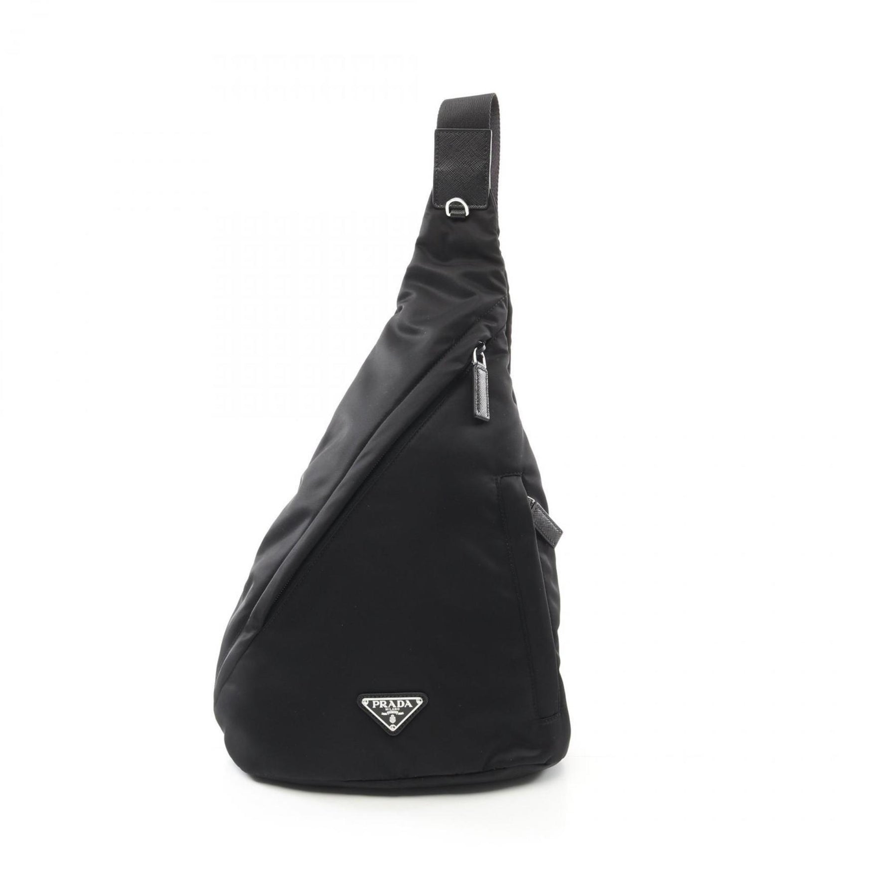PRADA TESSUTO Waist Bag Body Nylon Saffiano Leather Men's