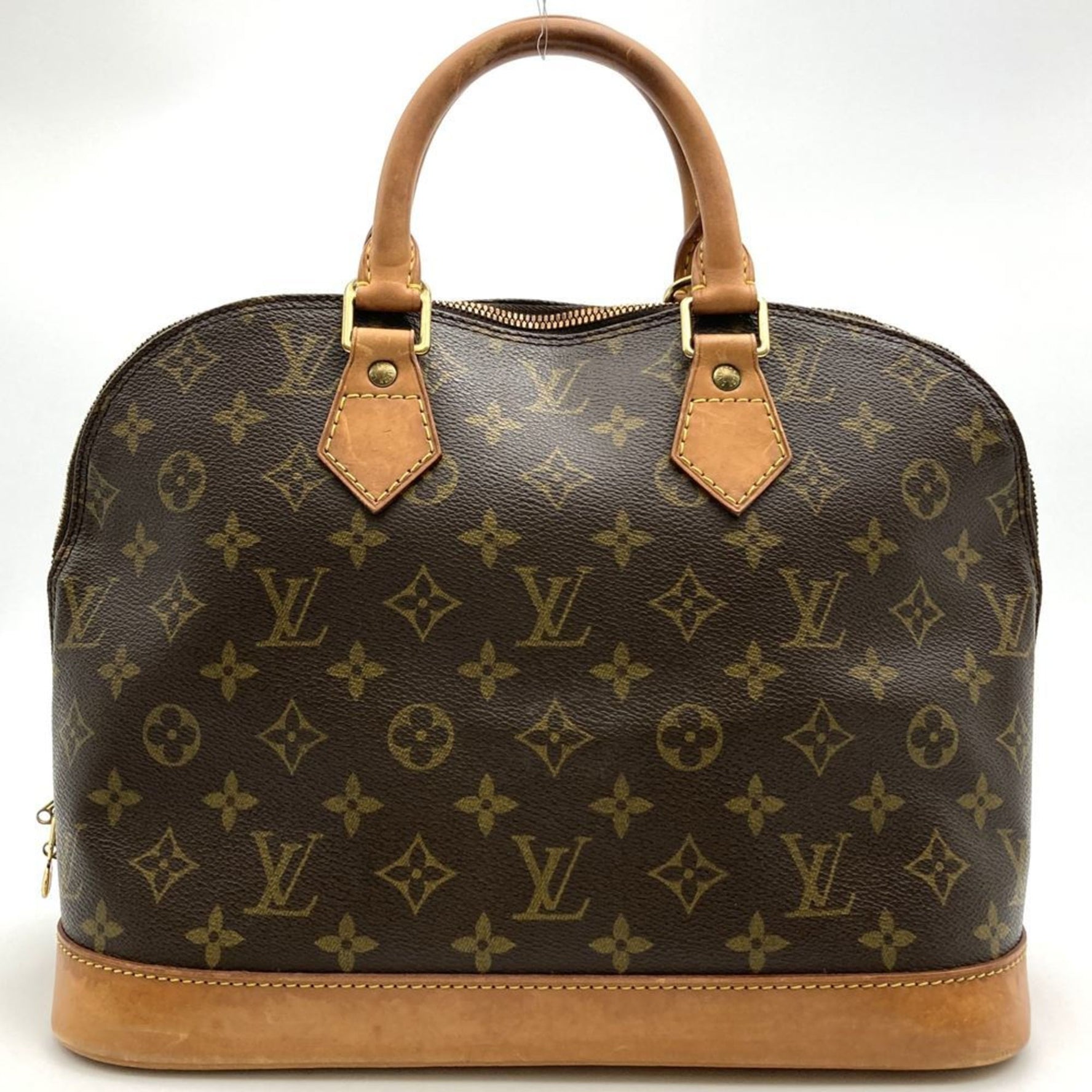 Louis Vuitton Alma (old) handbag, monogram canvas, and men