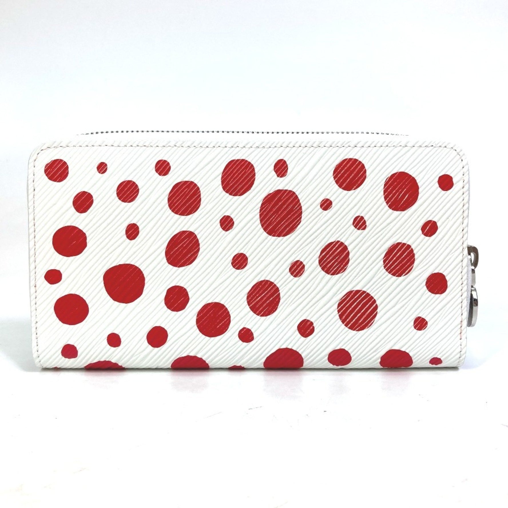 Louis Vuitton Epi Limited Edition LV x YK Zippy Wallet Yayoi Kusama Round Long Leather Ladies Rouge Red