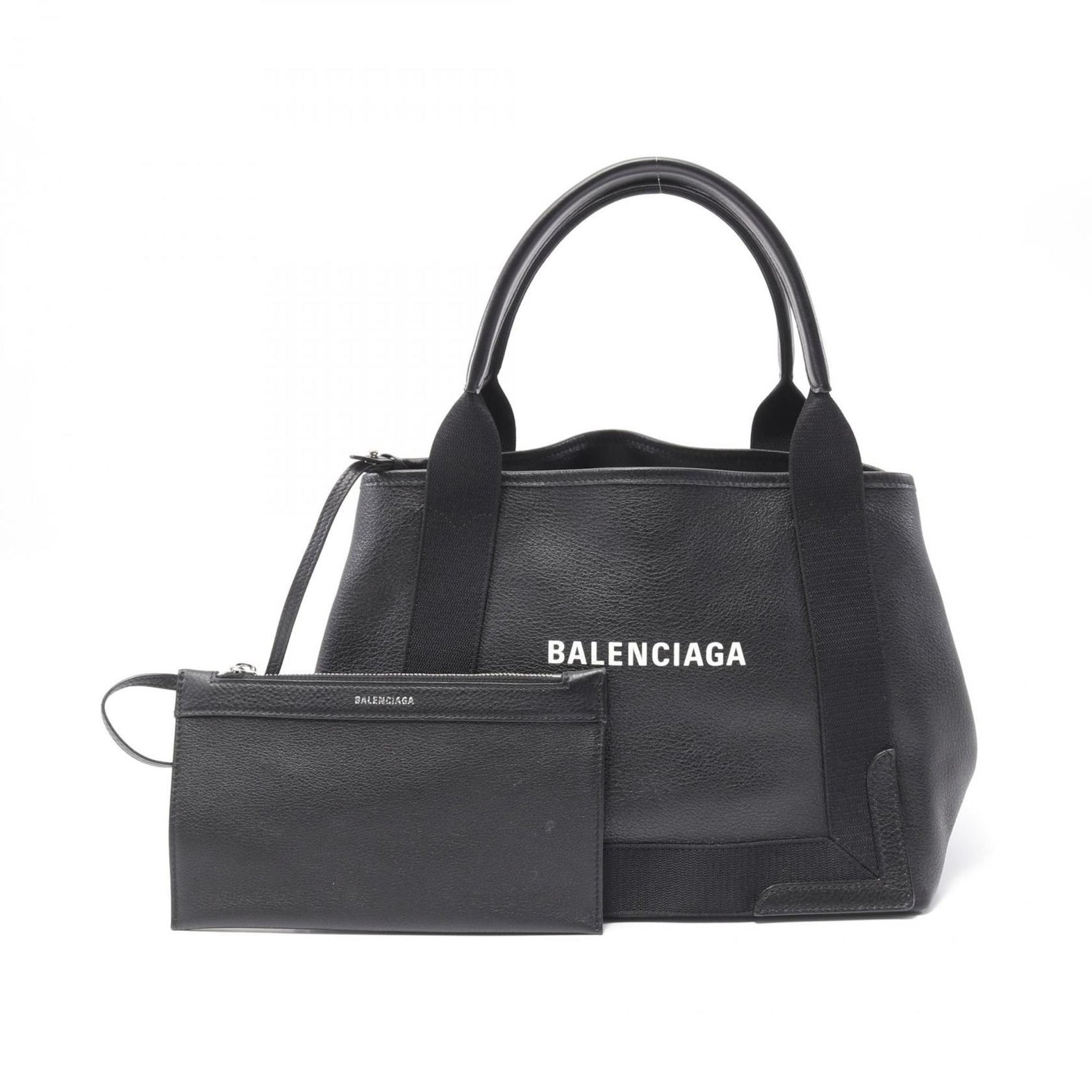 BALENCIAGA NAVY CABAS S Navy Cabas Tote Bag Leather