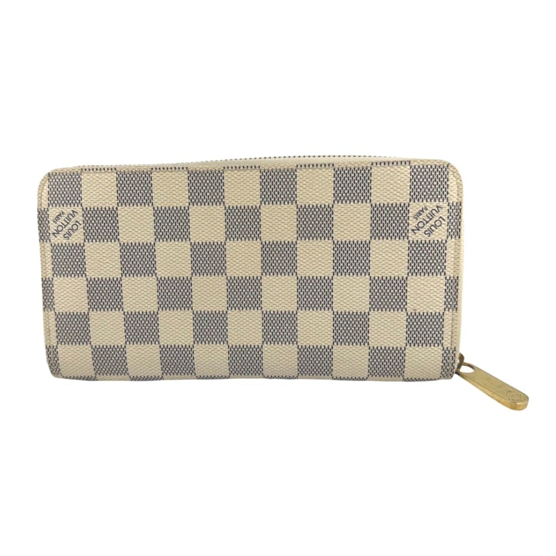 Louis Vuitton Long Wallet Round Azur Zippy Damier Canvas LV