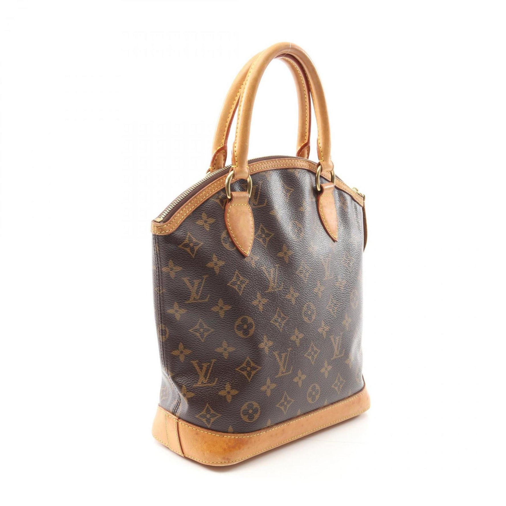 Louis Vuitton Lockit Handbag, Coated Canvas and Leather, Monogram, Brown
