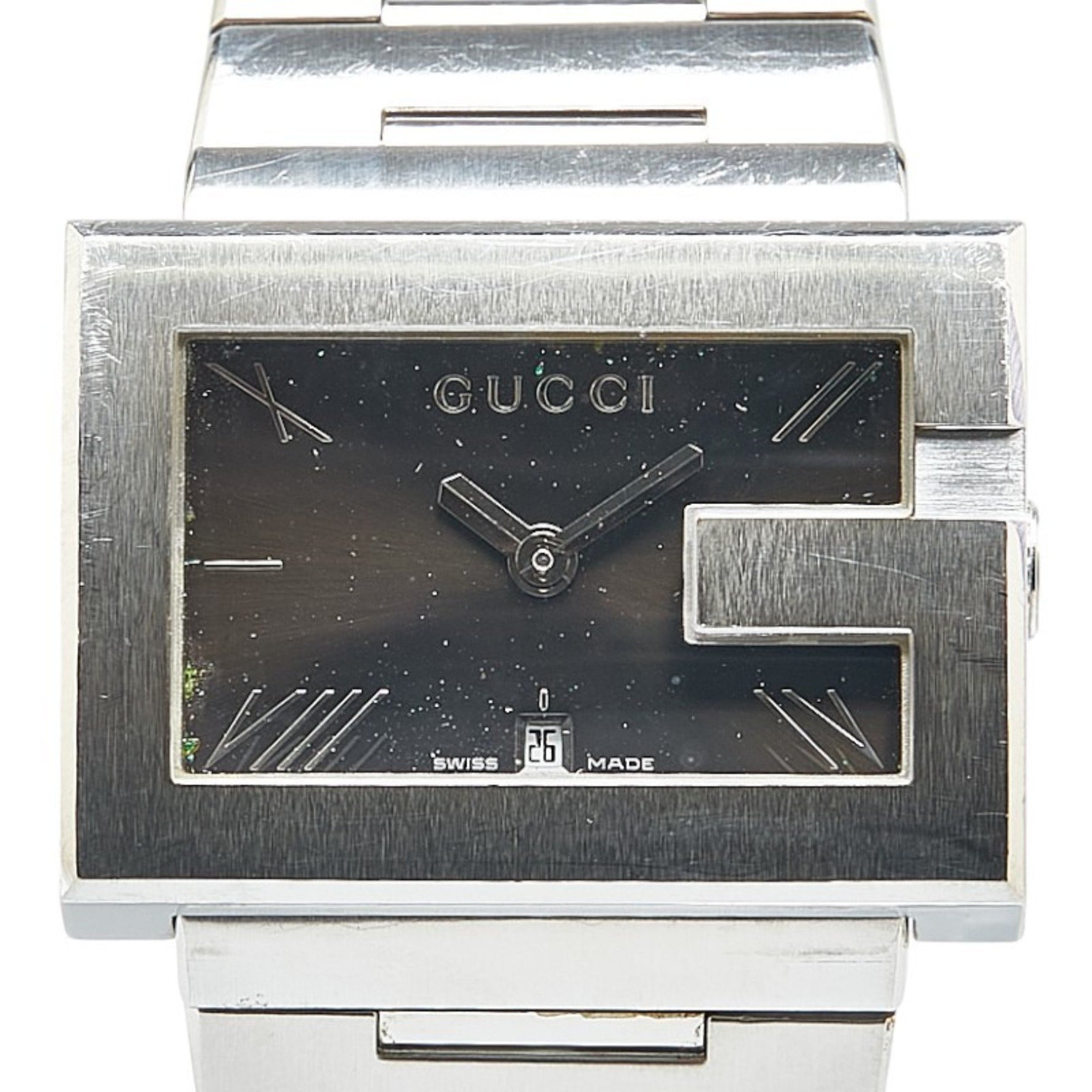 Gucci Quartz Watch with Black Dial and Stainless Steel