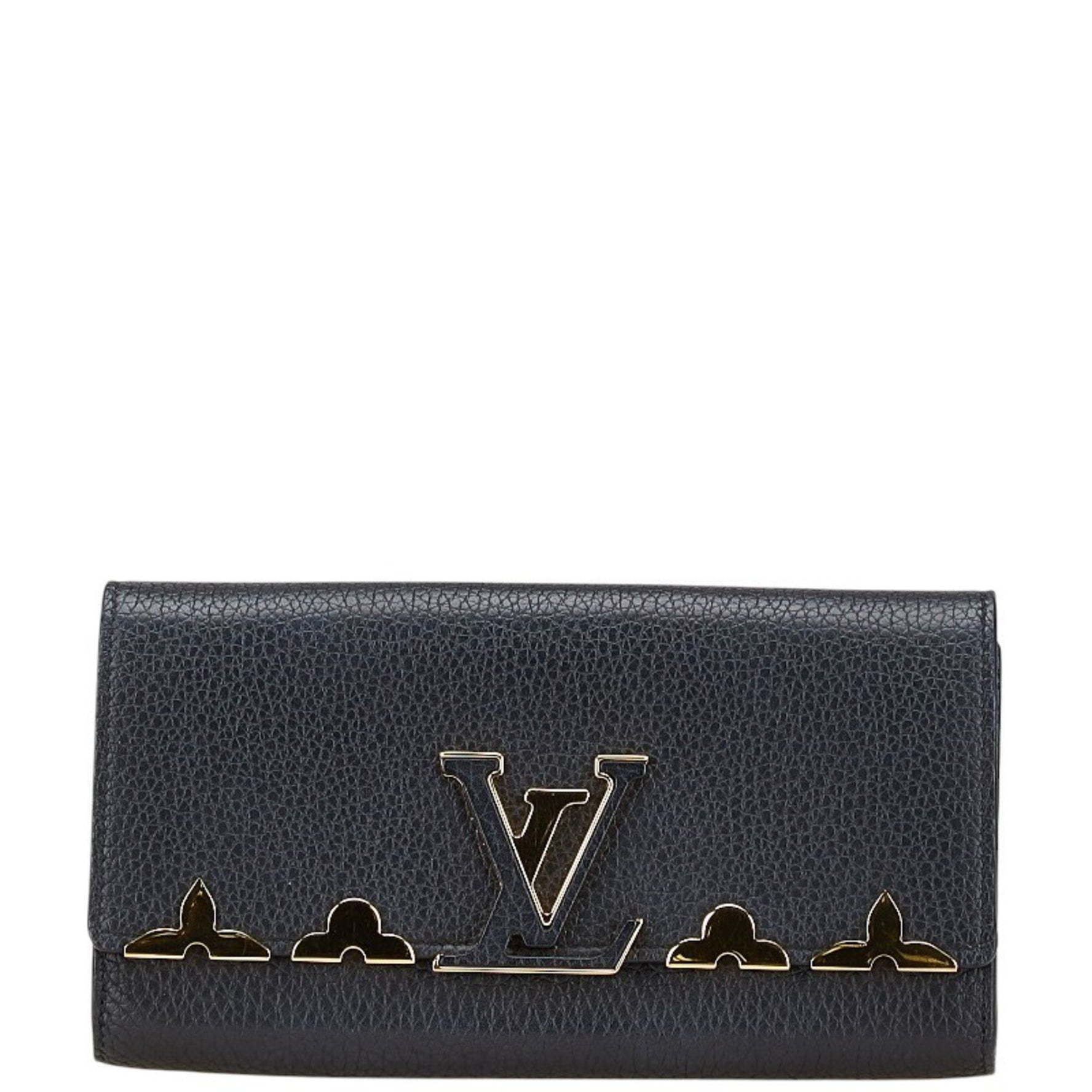 Louis Vuitton Portefeuille Capucines Long Wallet Noir Black Leather