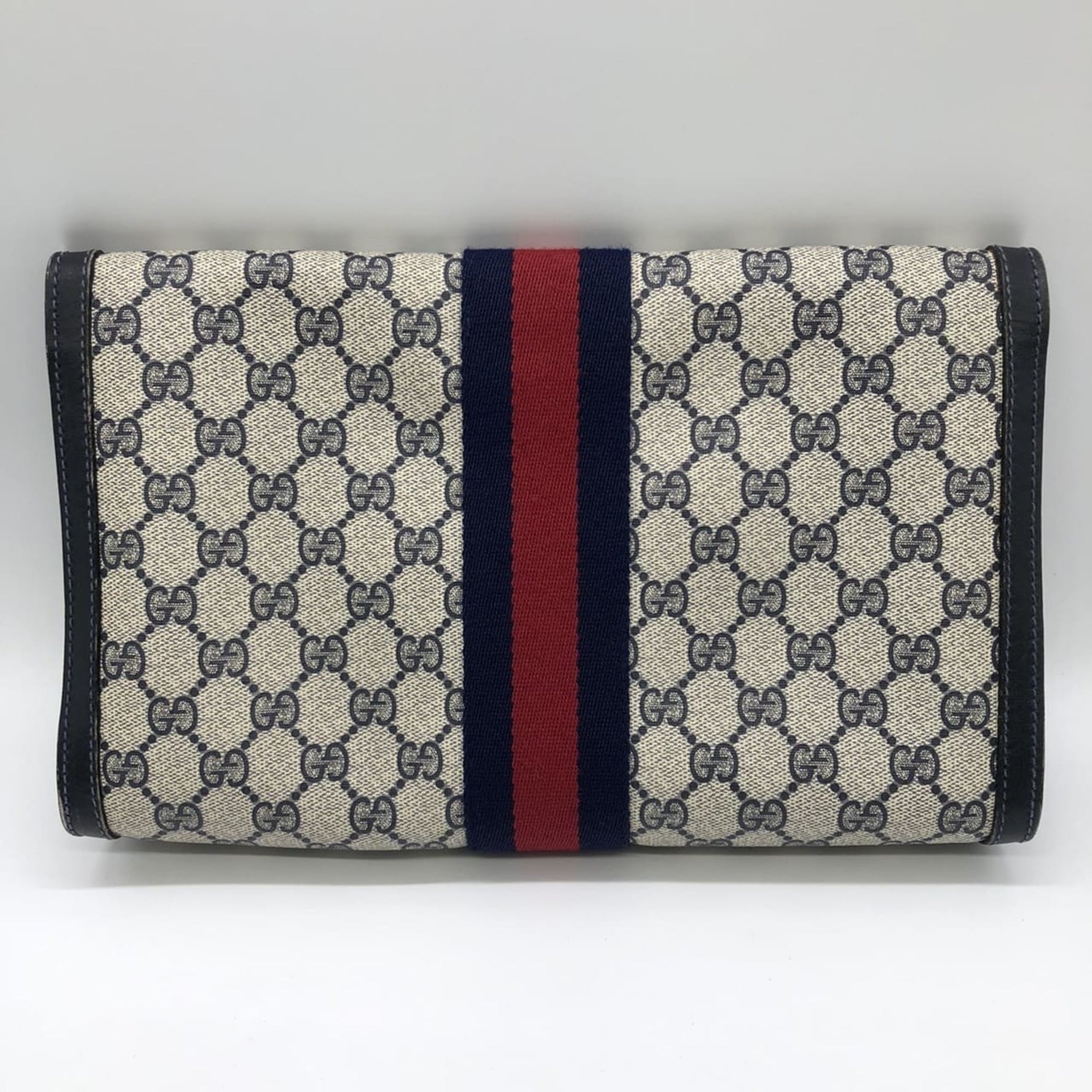 GUCCI clutch bag, second pouch, GG Supreme, Sherry, vintage