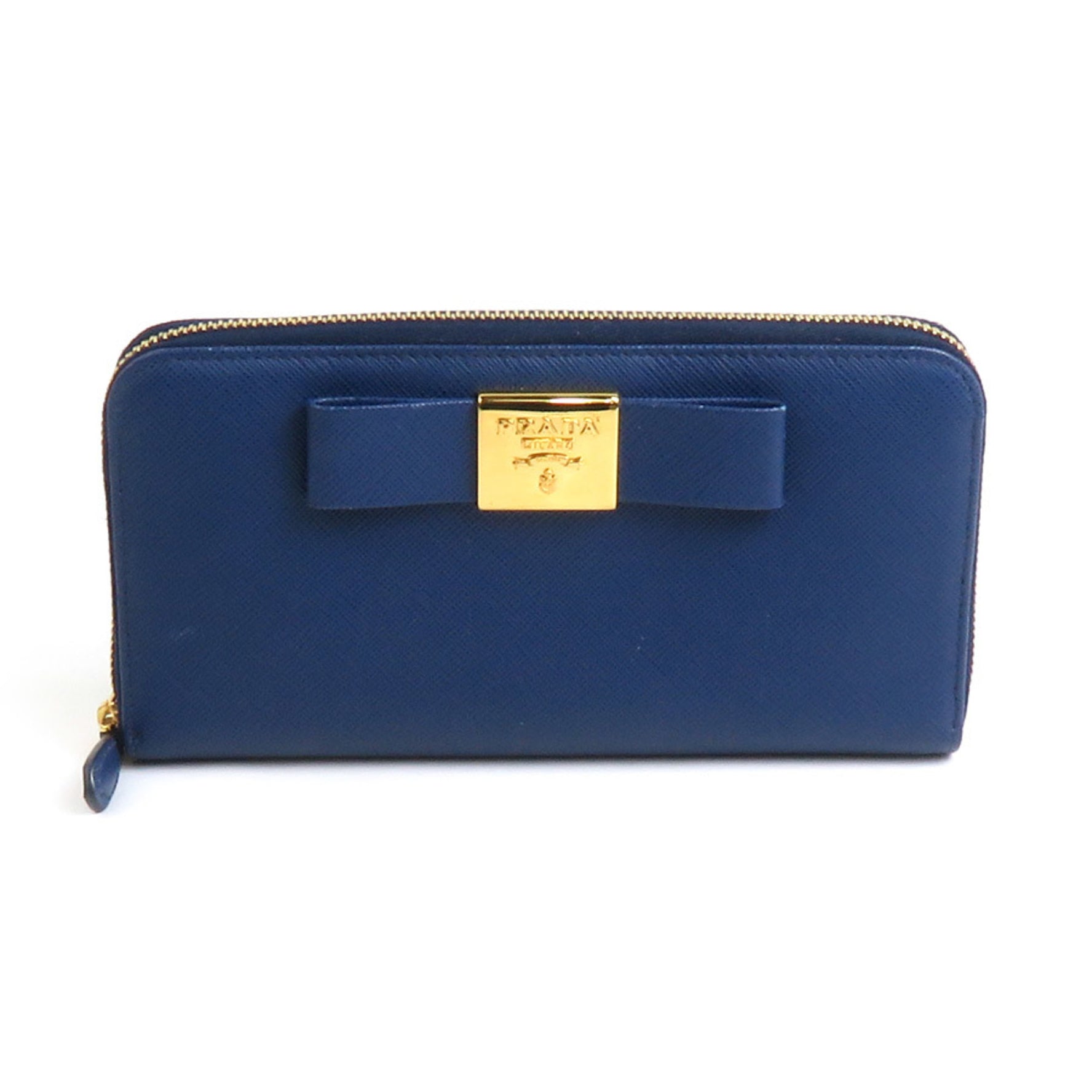 PRADA Round Long Wallet Leather