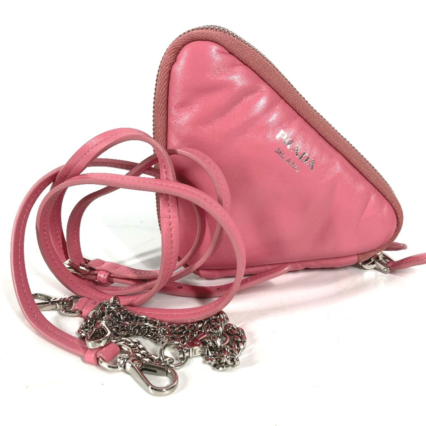PRADA Chain Crossbody Pochette Shoulder Bag