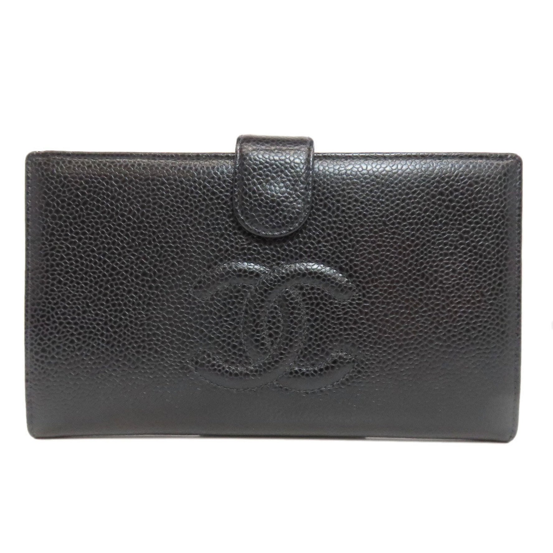 Chanel Coco Mark Long Wallet Caviar Skin