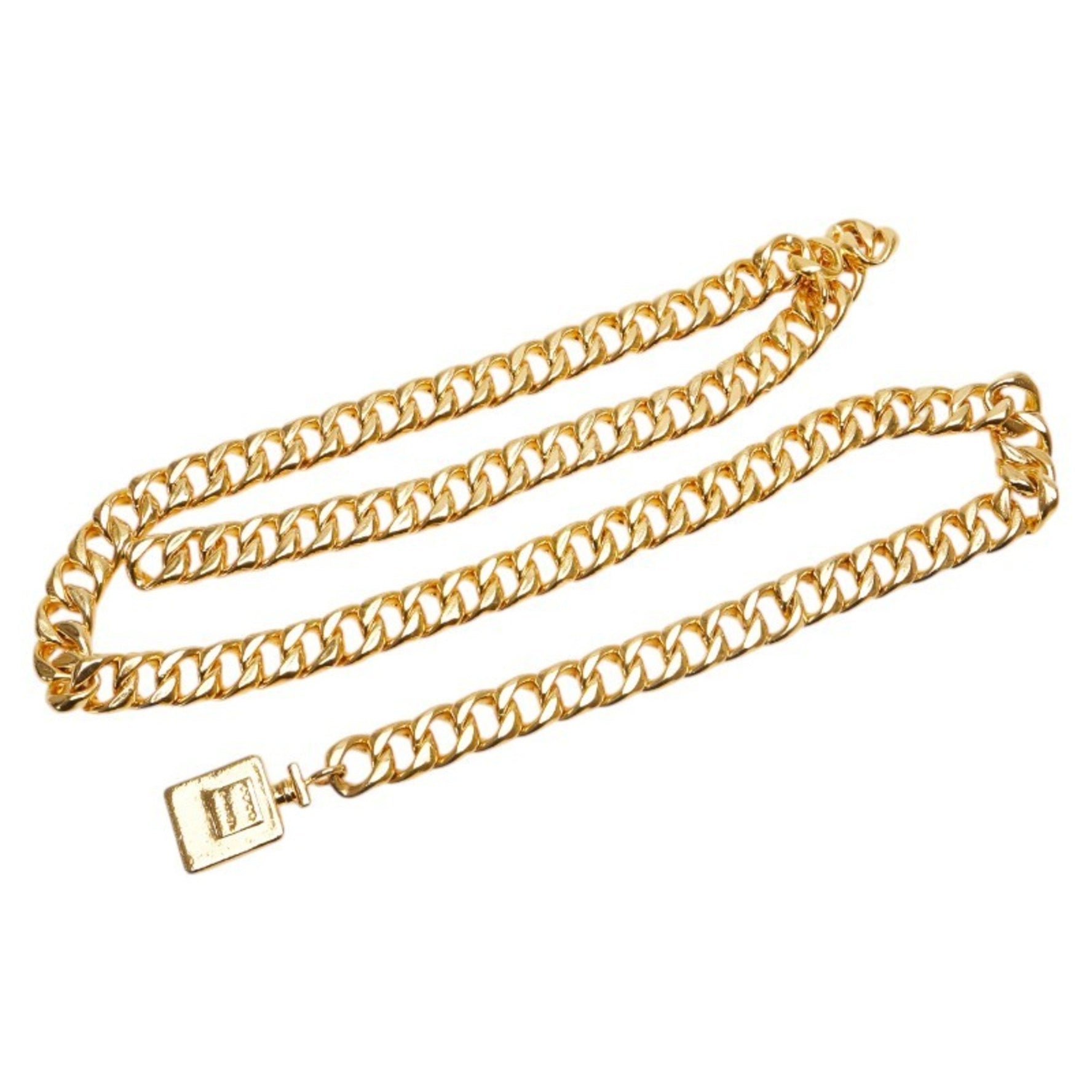 Chanel logo perfume chain belt plated ladies