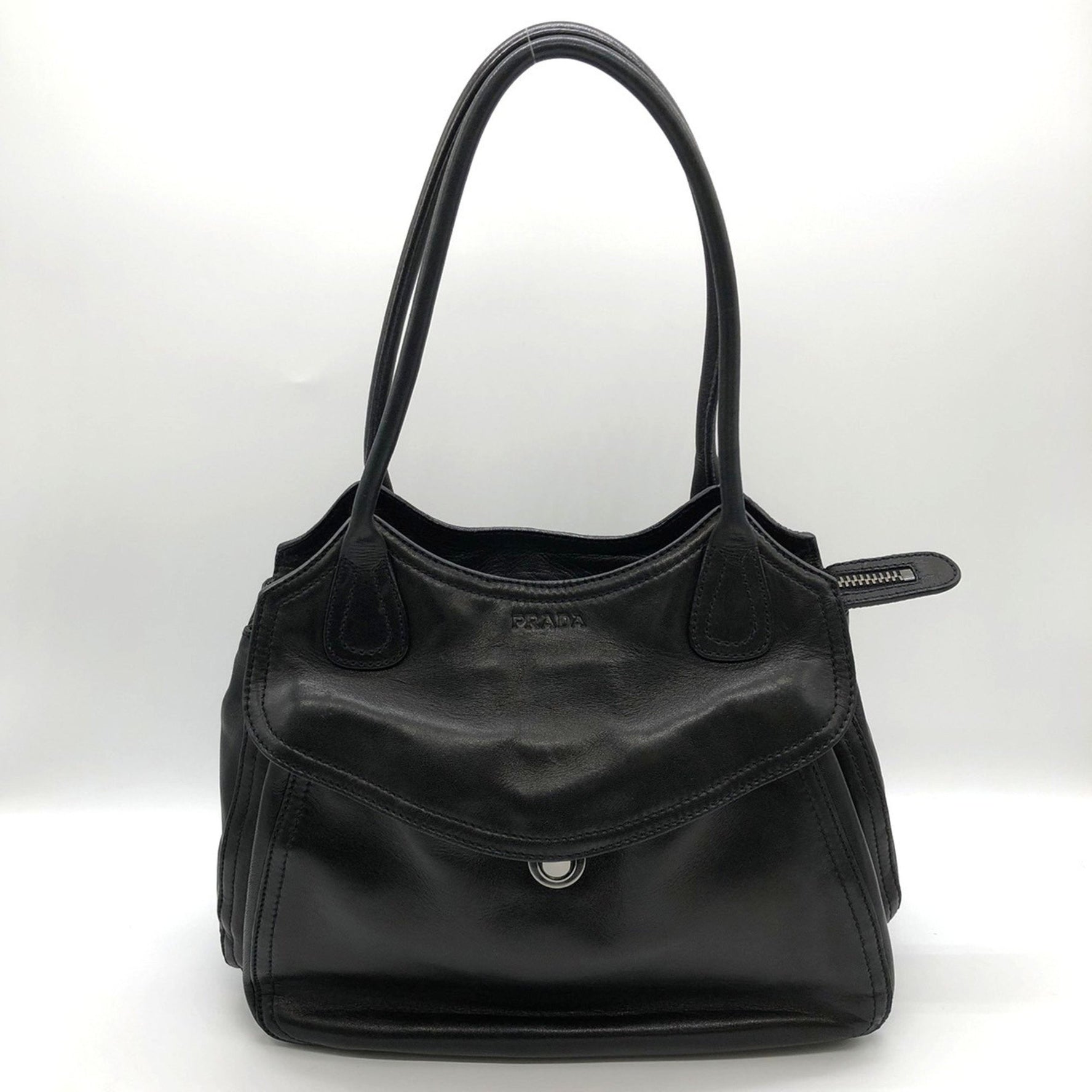 PRADA handbag shoulder bag leather ladies