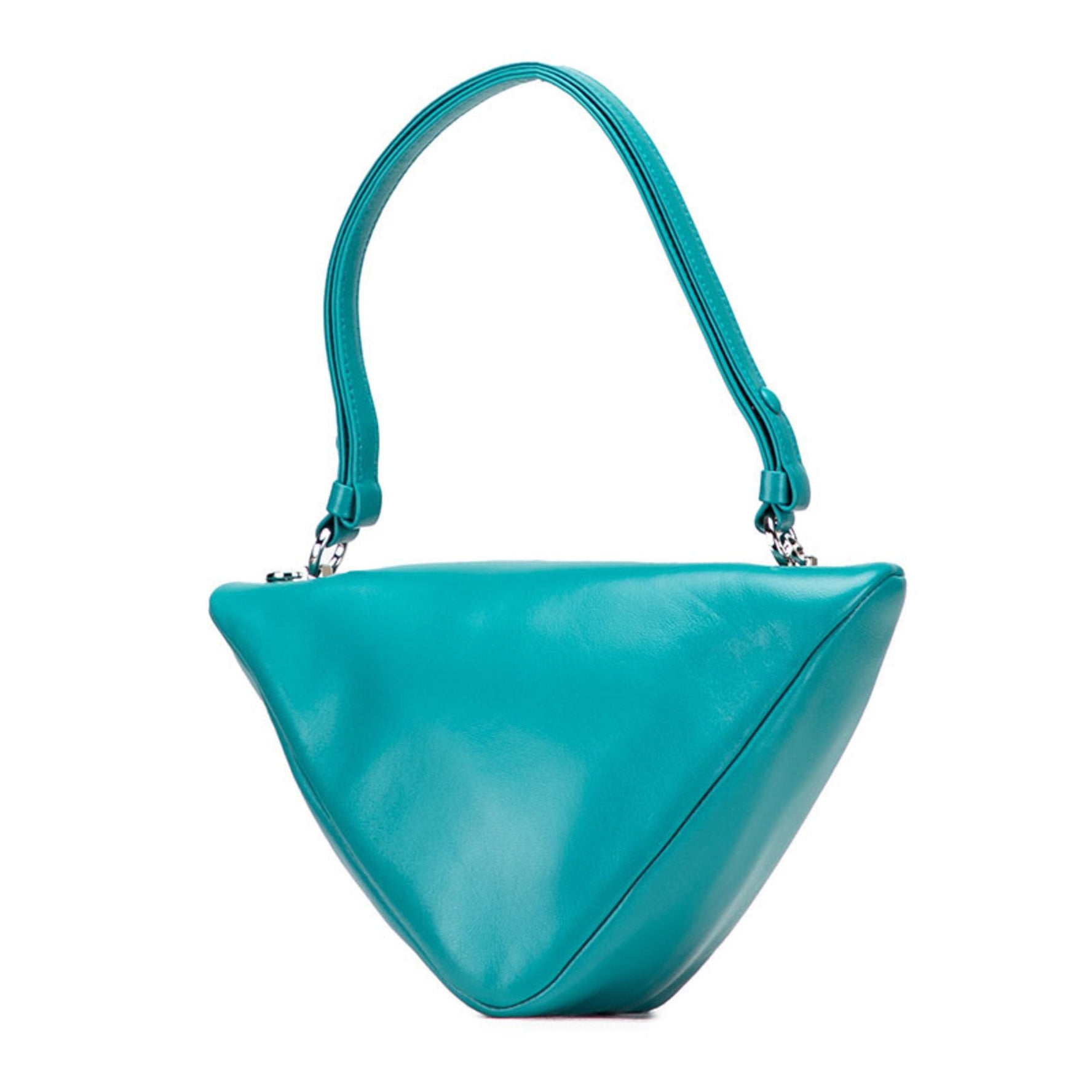 Prada Triangle Handbag/Shoulder Bag, Blue-Green Padded Nappa Leather