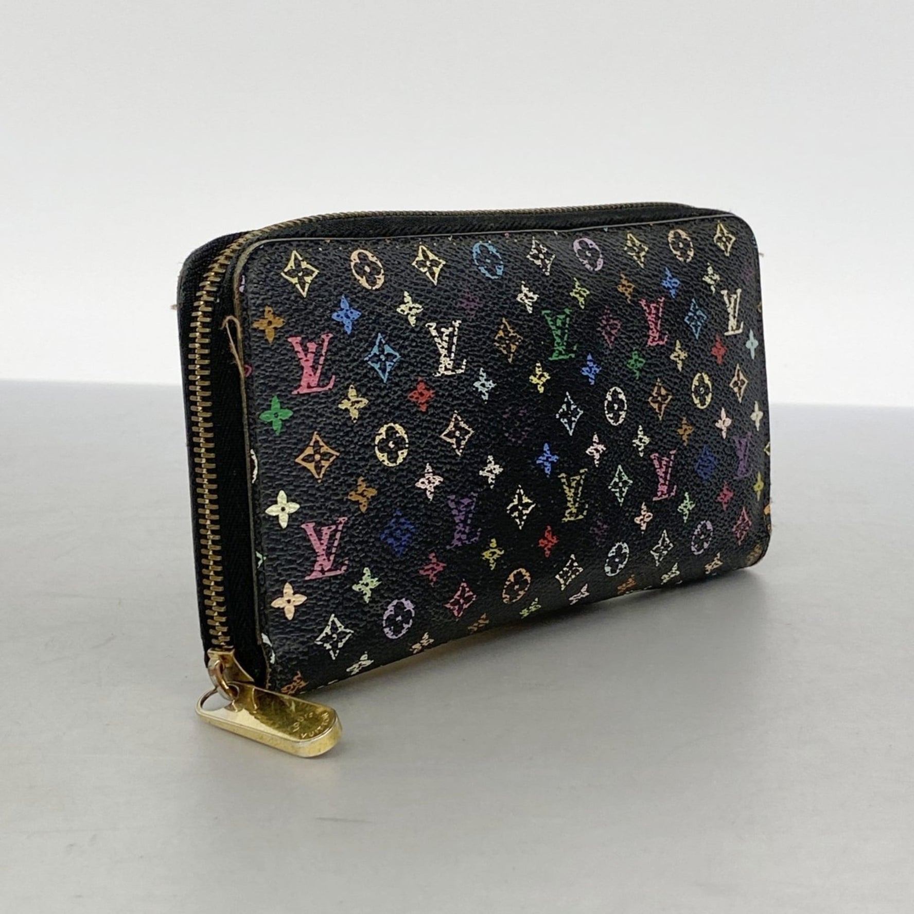 Louis Vuitton Monogram Multicolore Zippy Wallet Noir Grenard Long