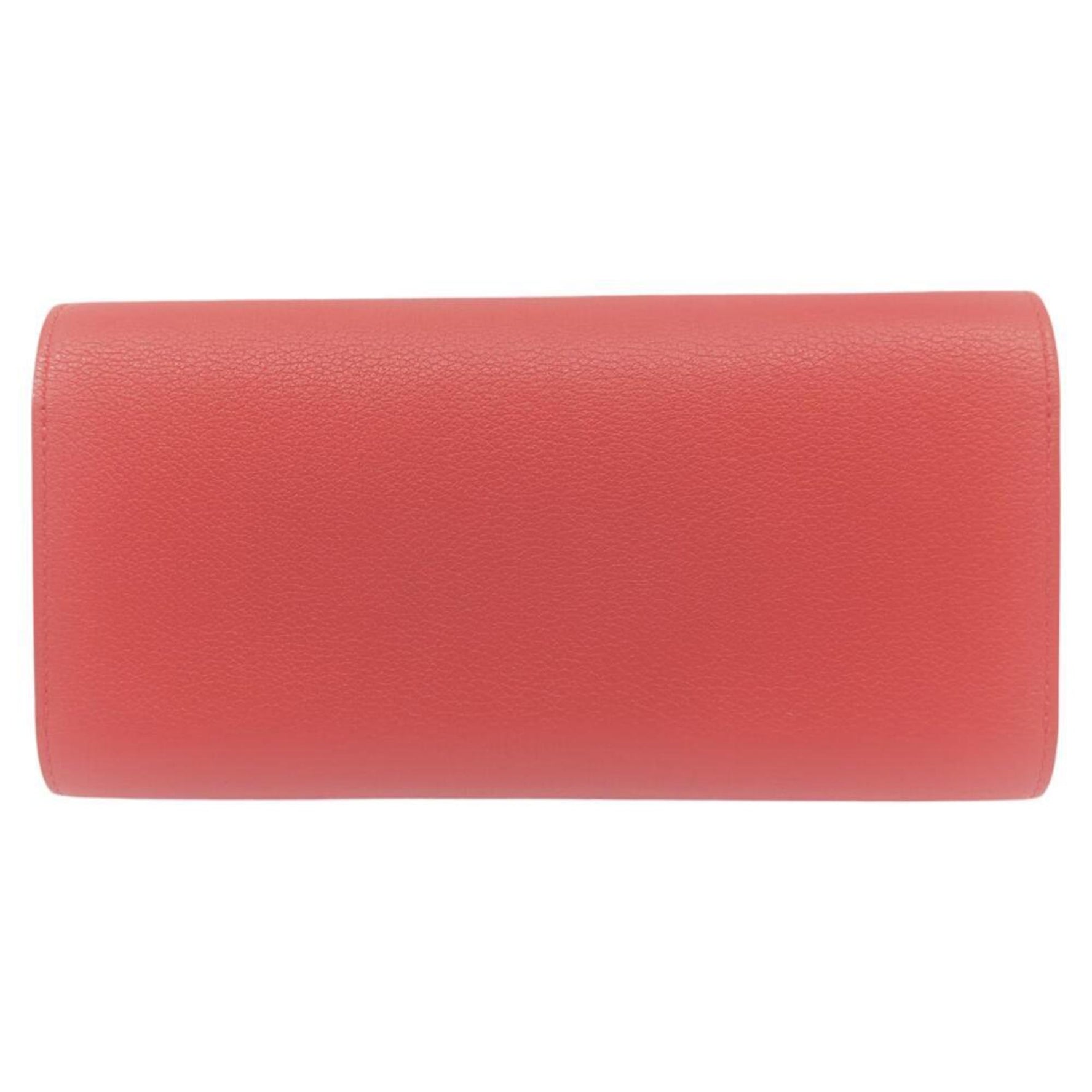 HERMES Passant Long Bifold Wallet, Leather, Evercolor Rouge Tomato, Red, X Stamp, 2016