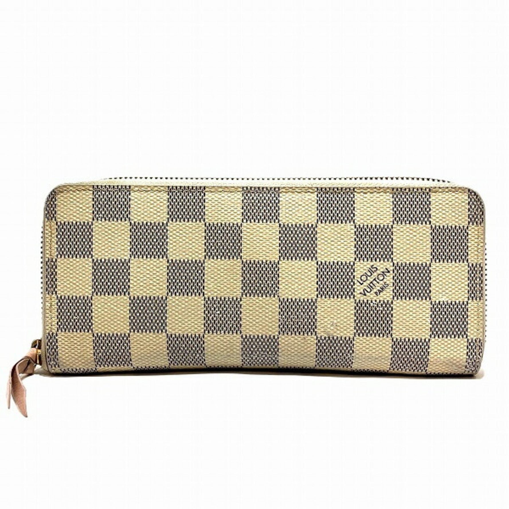 Louis Vuitton Damier Azur Portefeuille Clemence Round Zip Long Wallet
