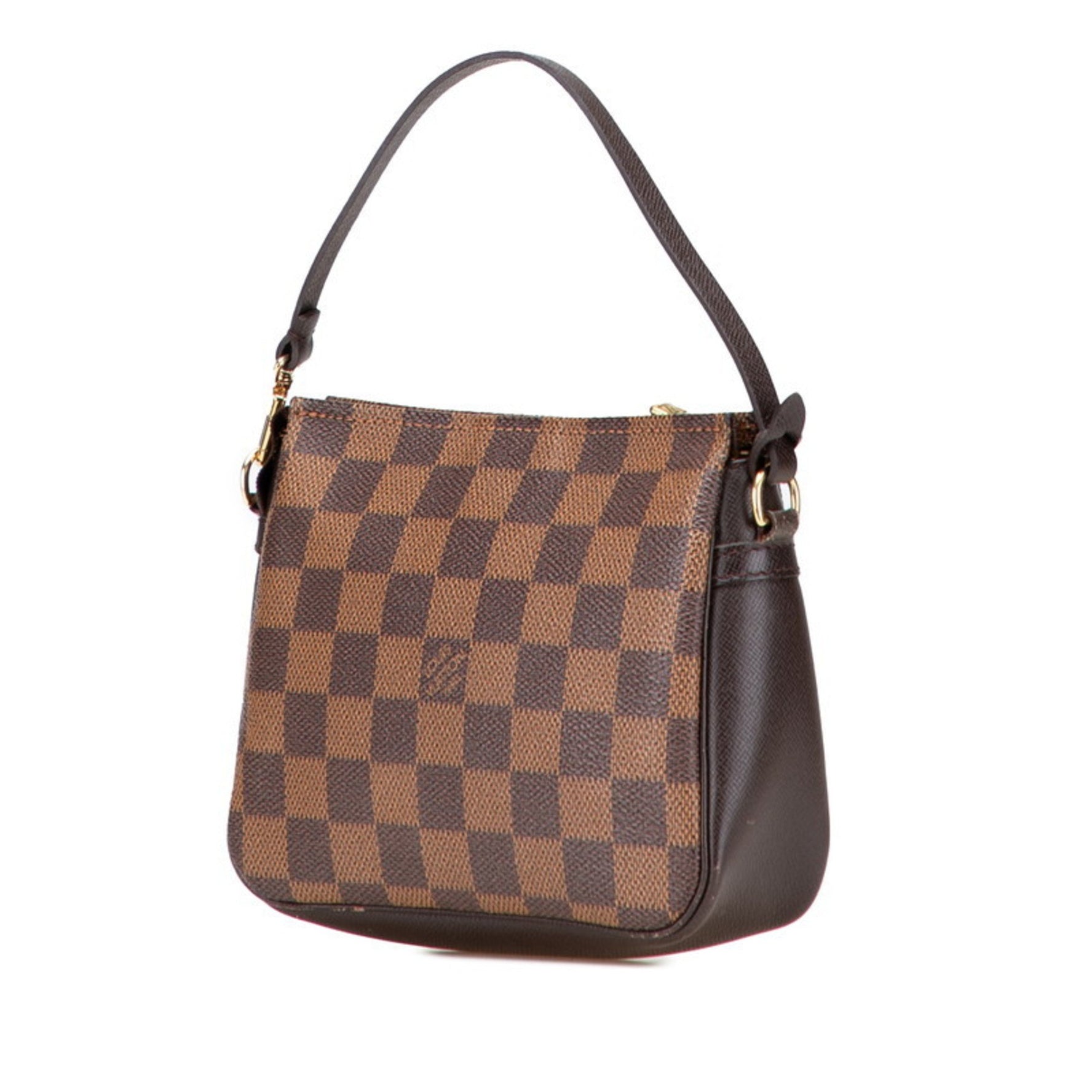 Louis Vuitton Damier Truss Makeup Pouch Mini Handbag Leather LOUIS VUITTON