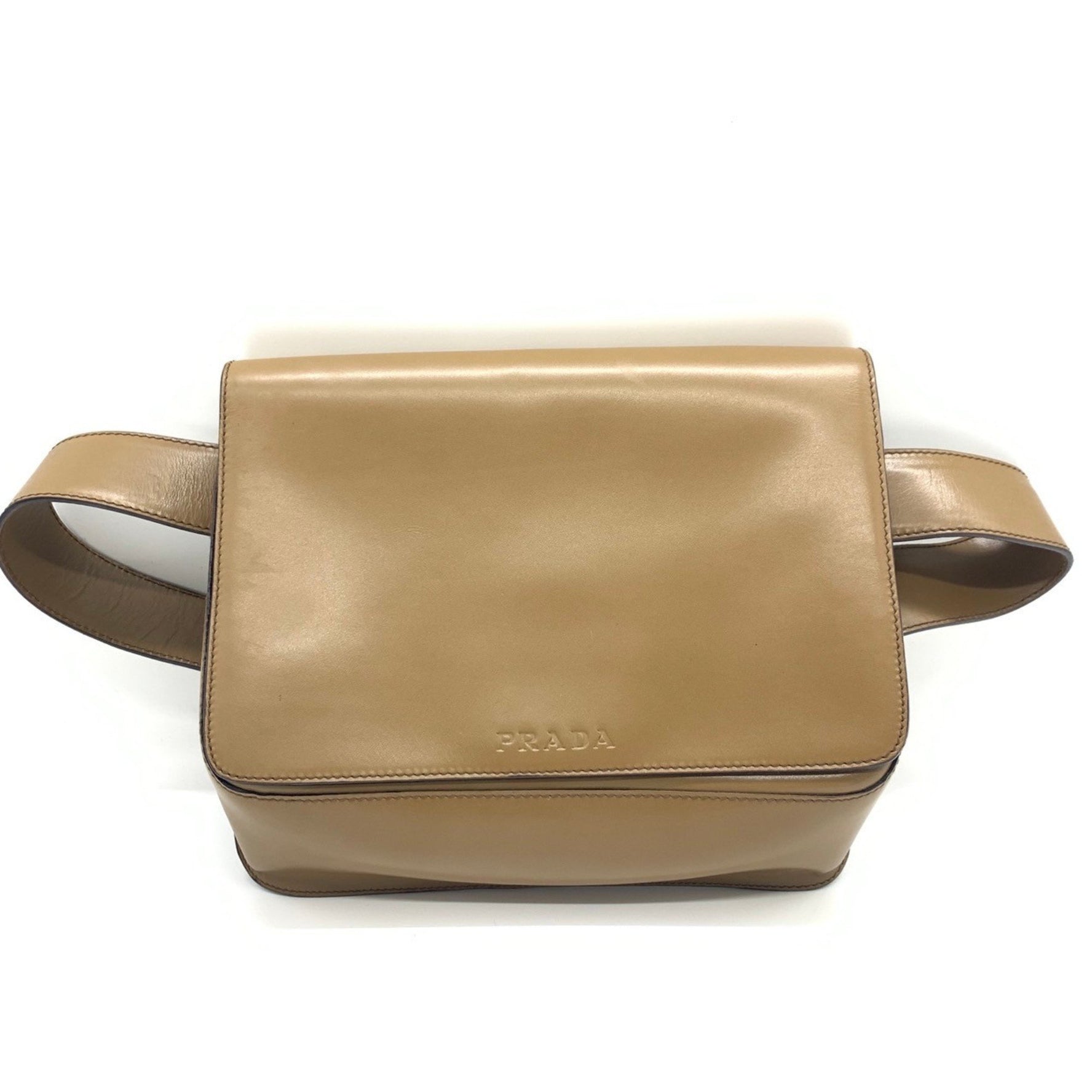 Prada Leather Waist Bag Camel