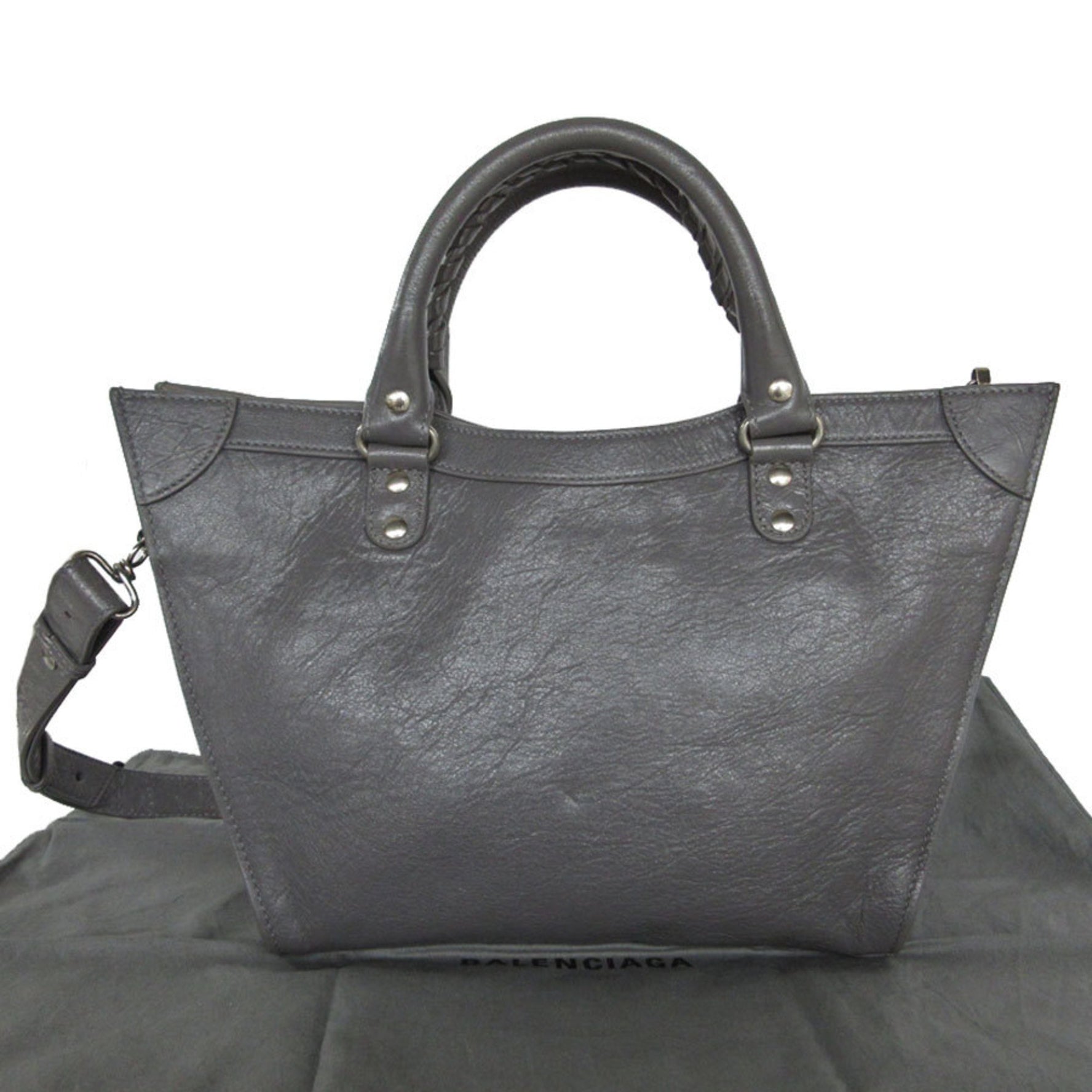 BALENCIAGA Handbag Shoulder Bag Neo Classic M Leather Grey