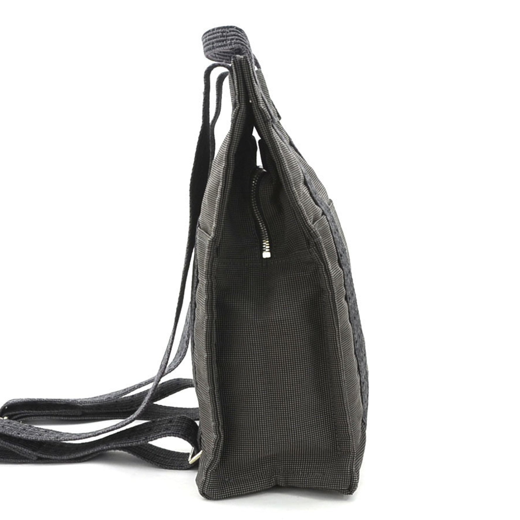 Hermes Rucksack Backpack Air Line Canvas Dark Gray Silver Men's