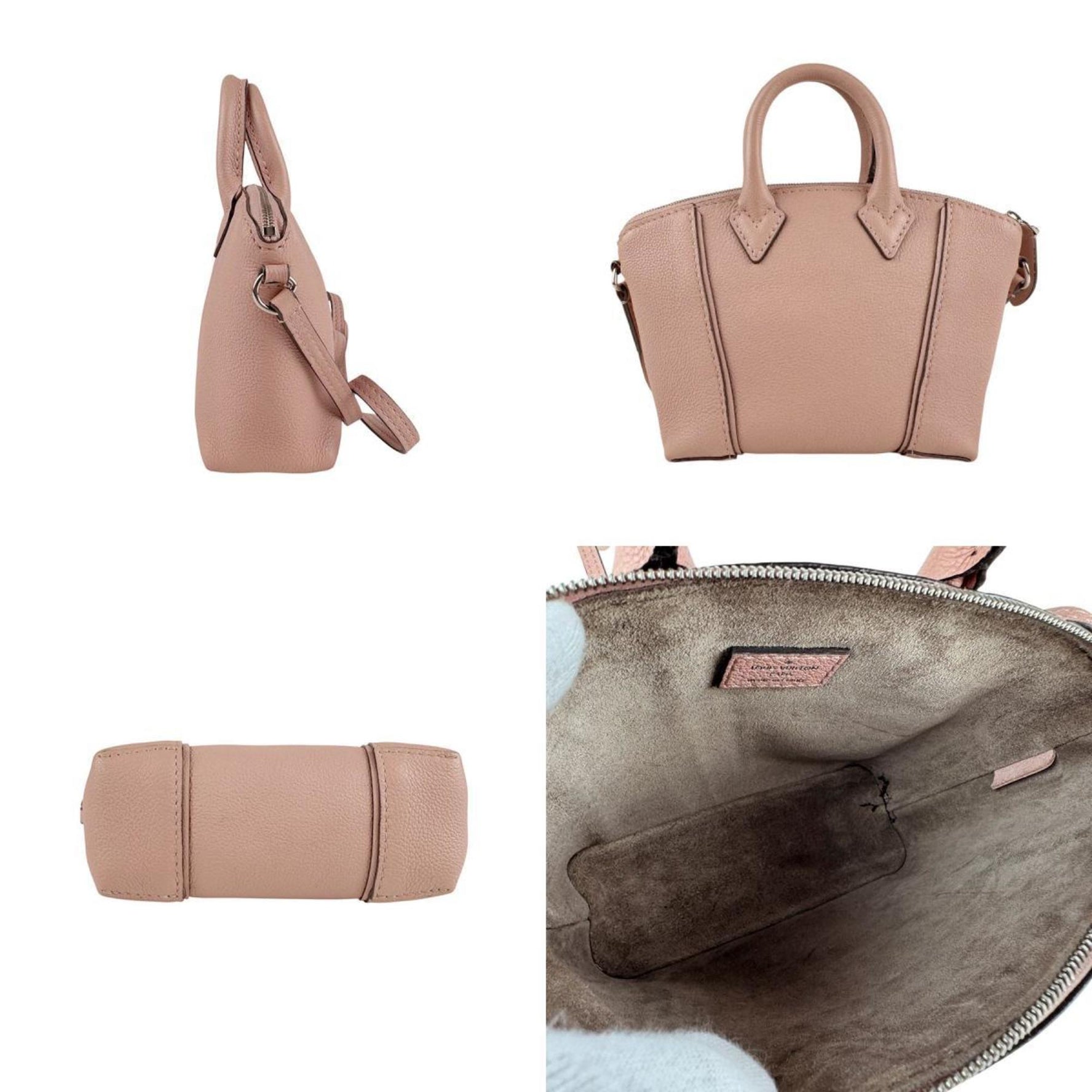 Louis Vuitton Nano Lockit Leather Shoulder Bag in and Silver