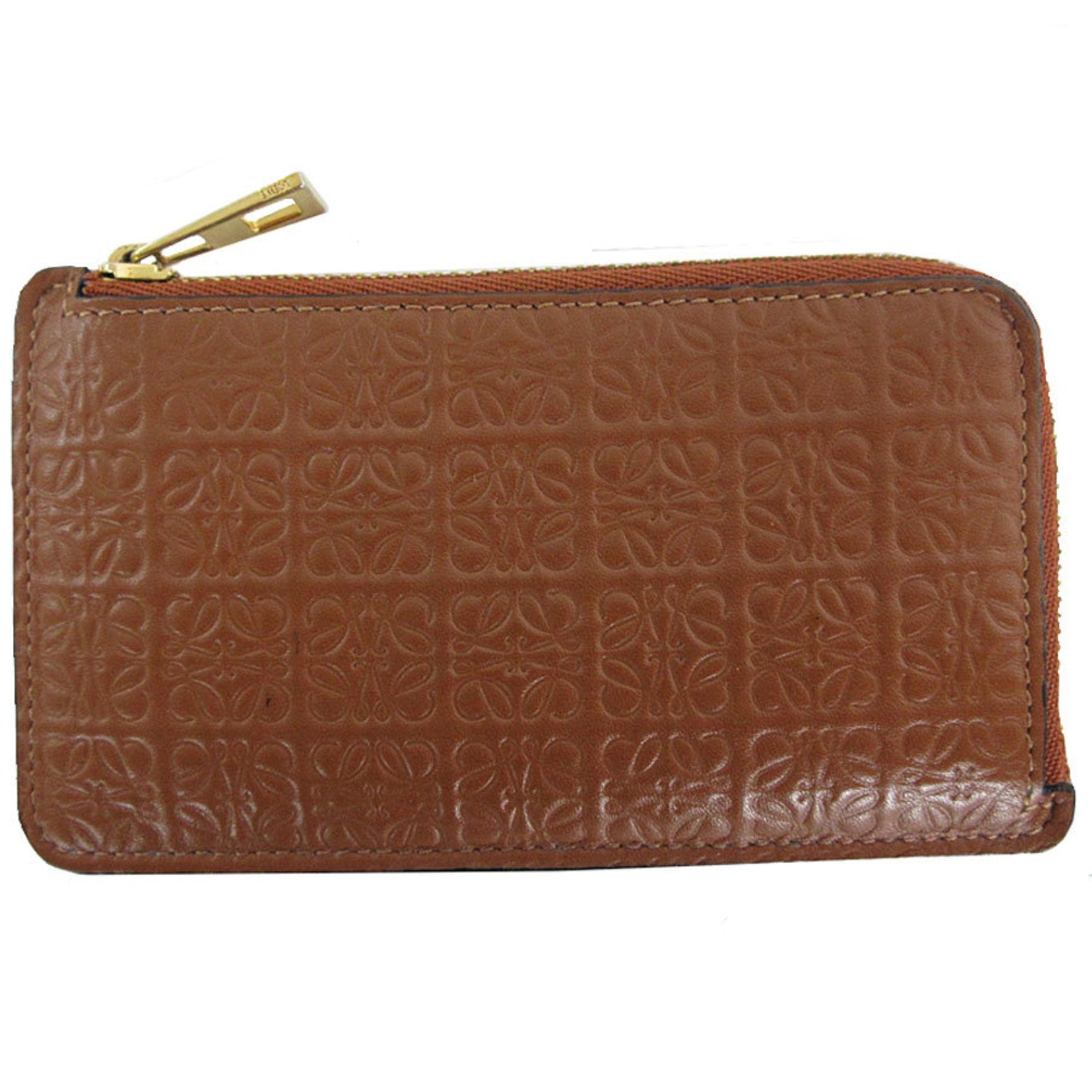 LOEWE Wallet/Coin Case Anagram Leather Gold