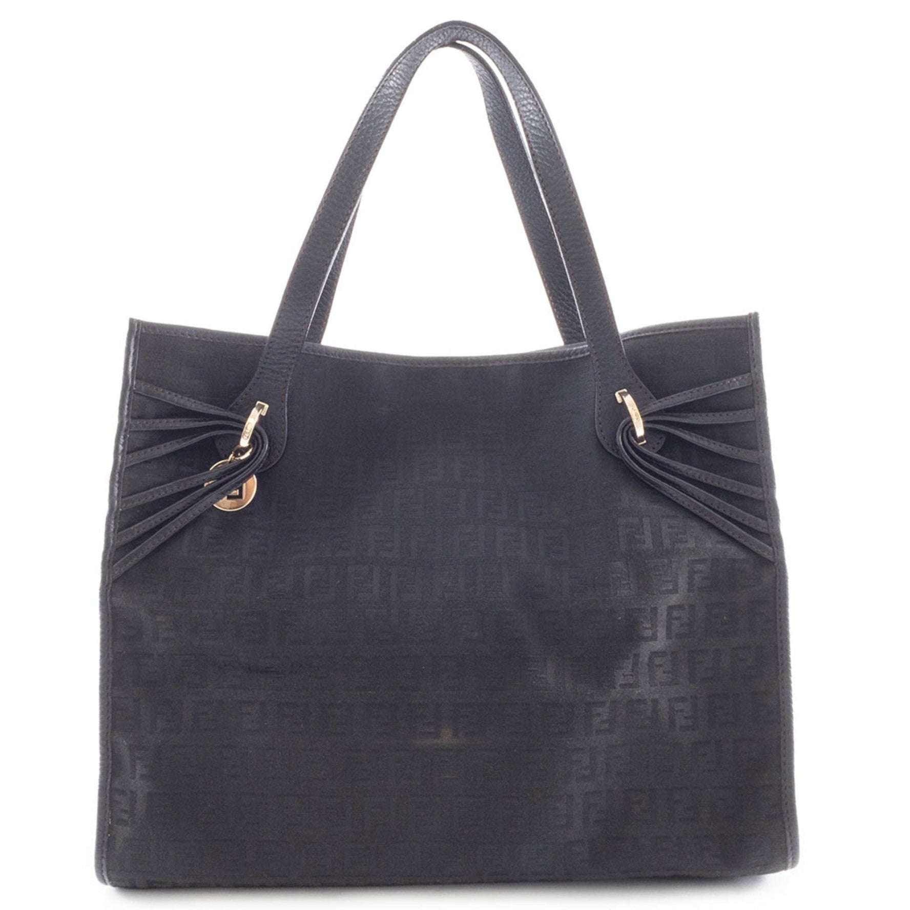 Fendi Zucca Tote Bag in Zucchino Canvas and Leather