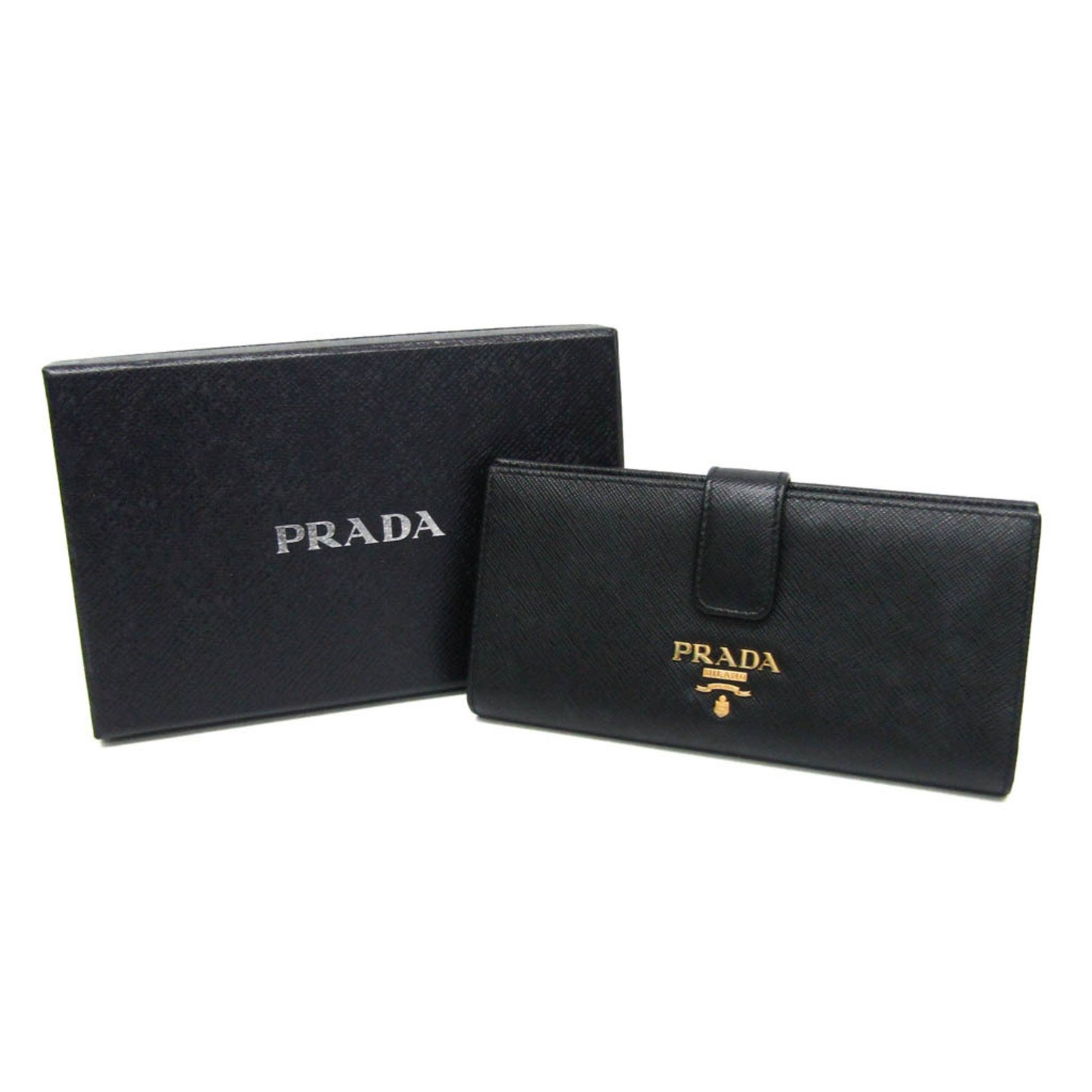 Prada Saffiano Leather Long Wallet (bi-fold)
