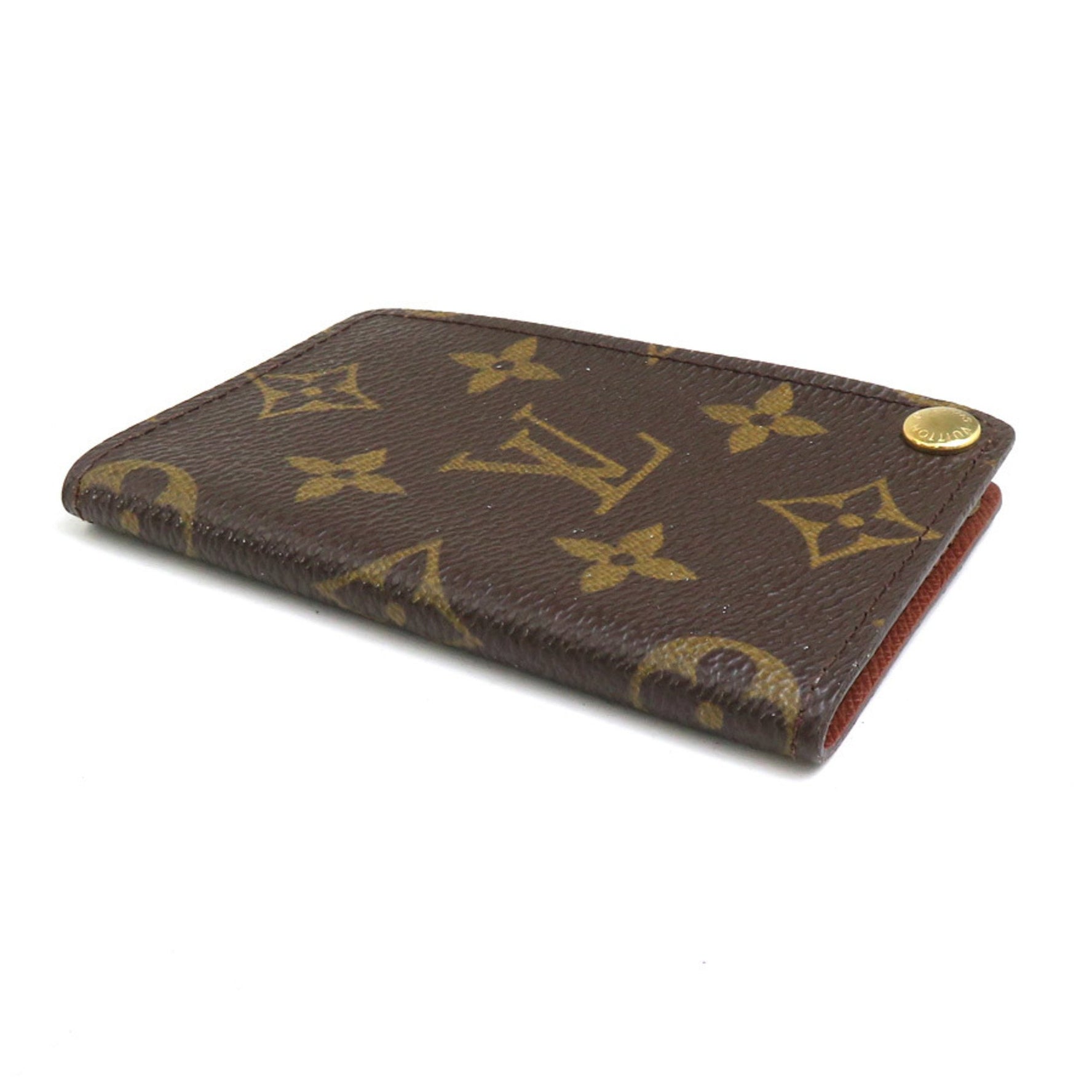 Louis Vuitton Business Card Holder/Card Case Monogram Porte Carte Credit Pression Canvas Men's