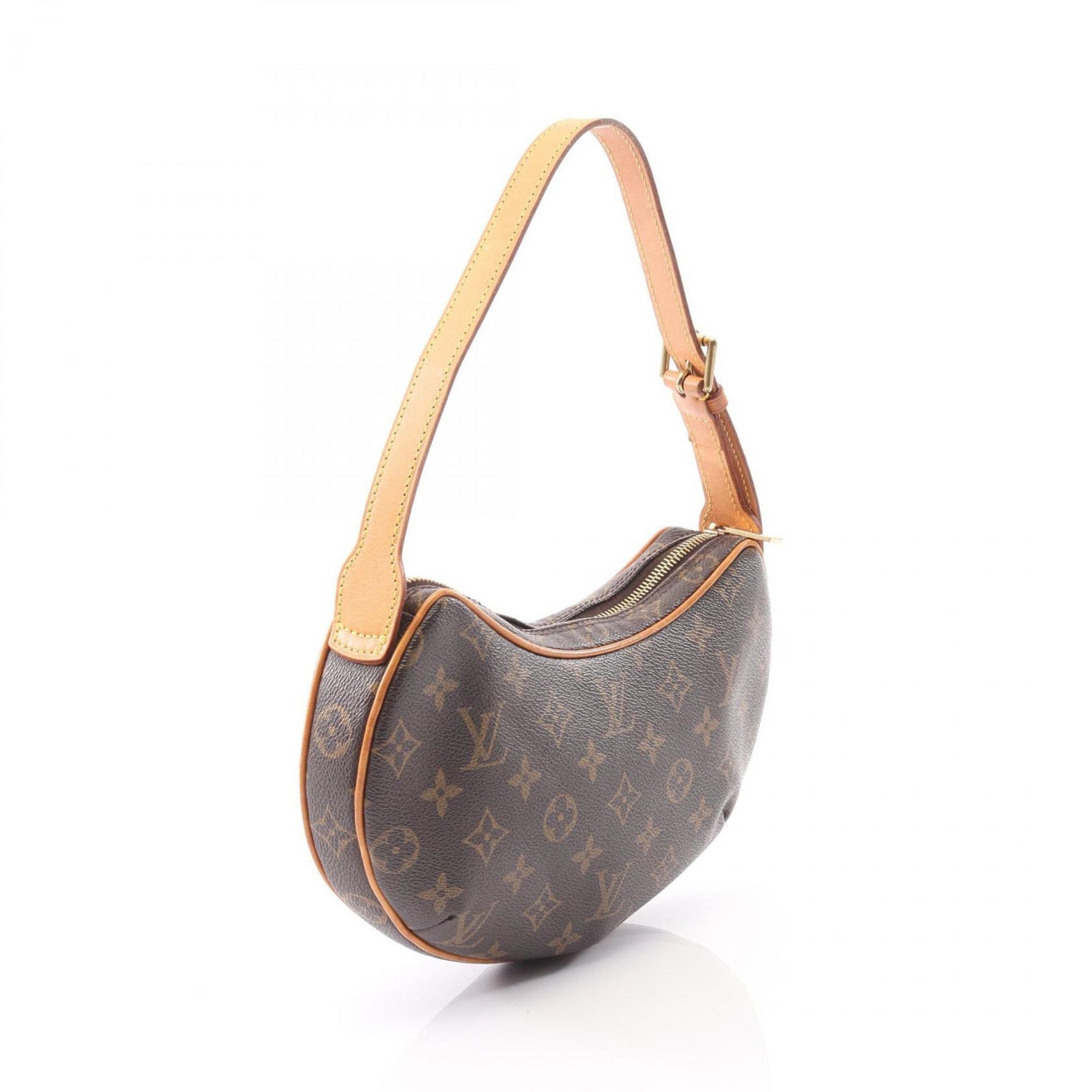 Louis Vuitton Pochette Croissant Shoulder Bag, Coated Canvas and Leather, Monogram