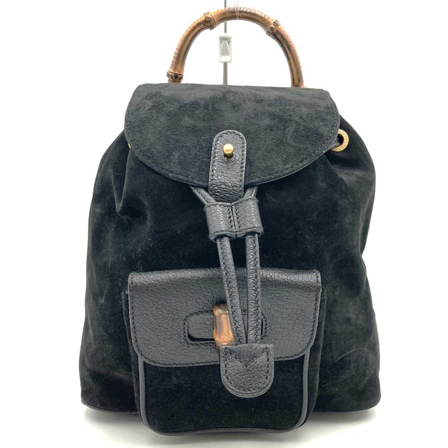 GUCCI 003.1956.0030 Backpack/Daypack Suede Leather Bamboo