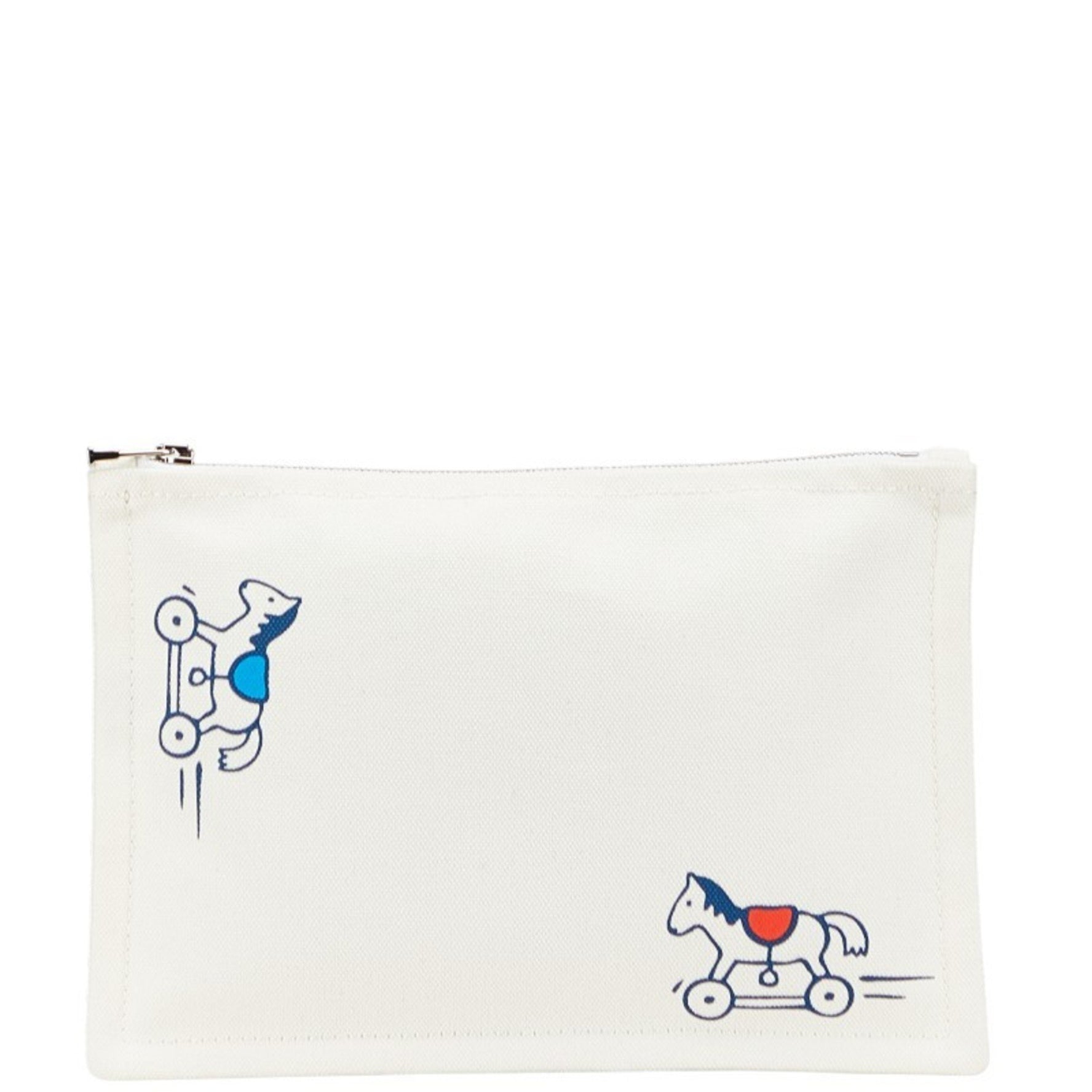 Hermes Hermès Adada Rocking Horse Truth Flat Pouch, Cotton