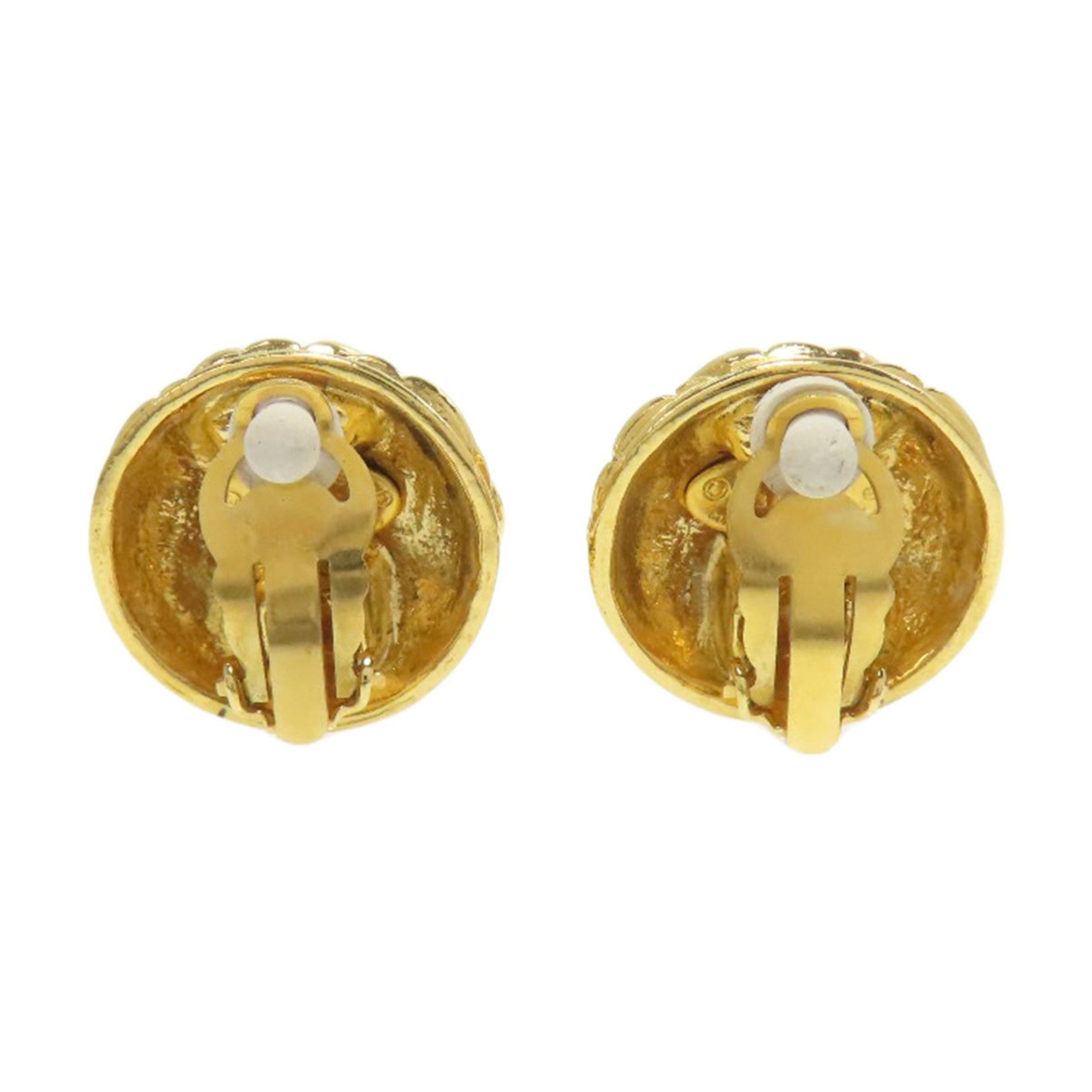 CHANEL Matelasse Coco Button Earrings