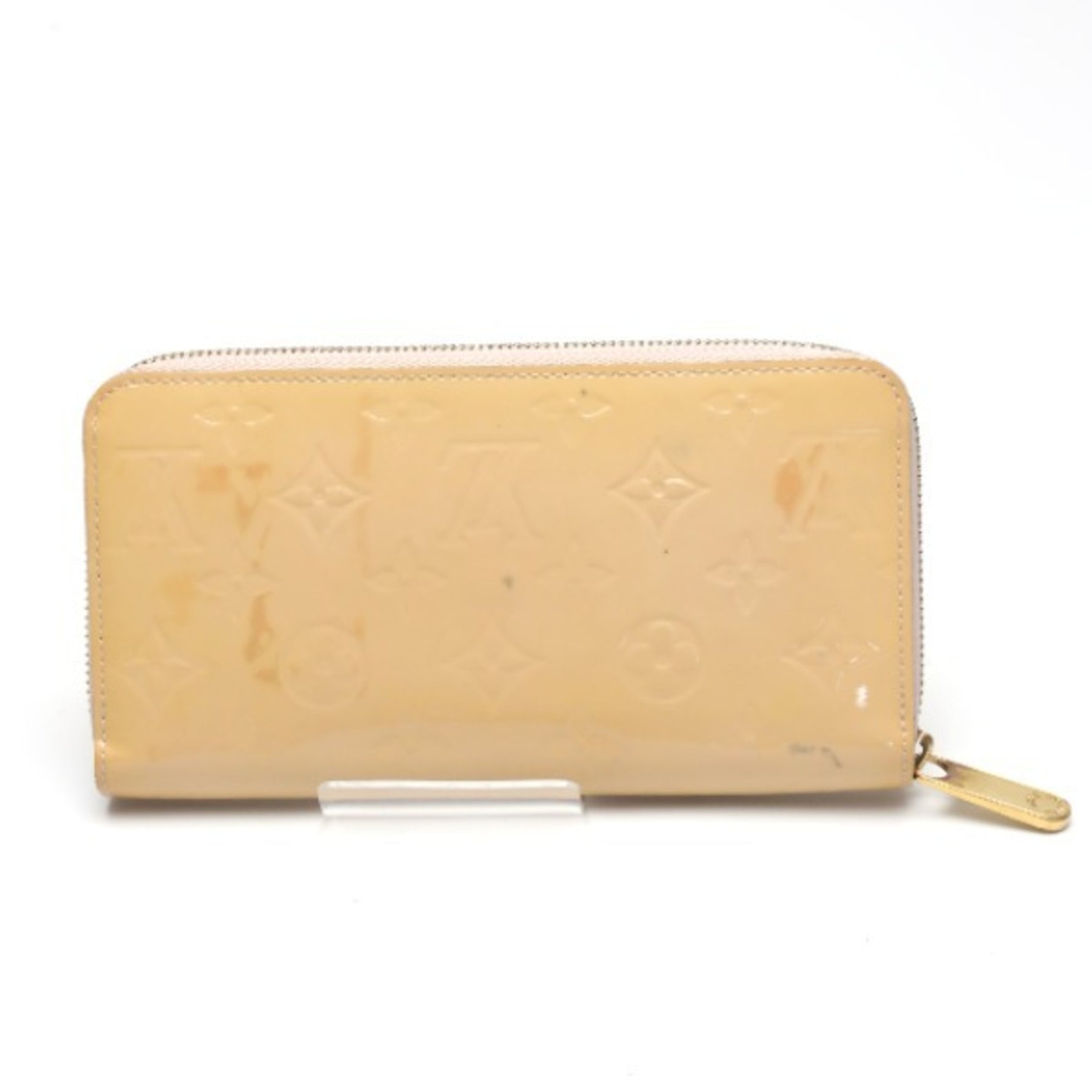 Louis Vuitton Round Zipper Vernis Zippy Wallet Rose Angelique Long LV