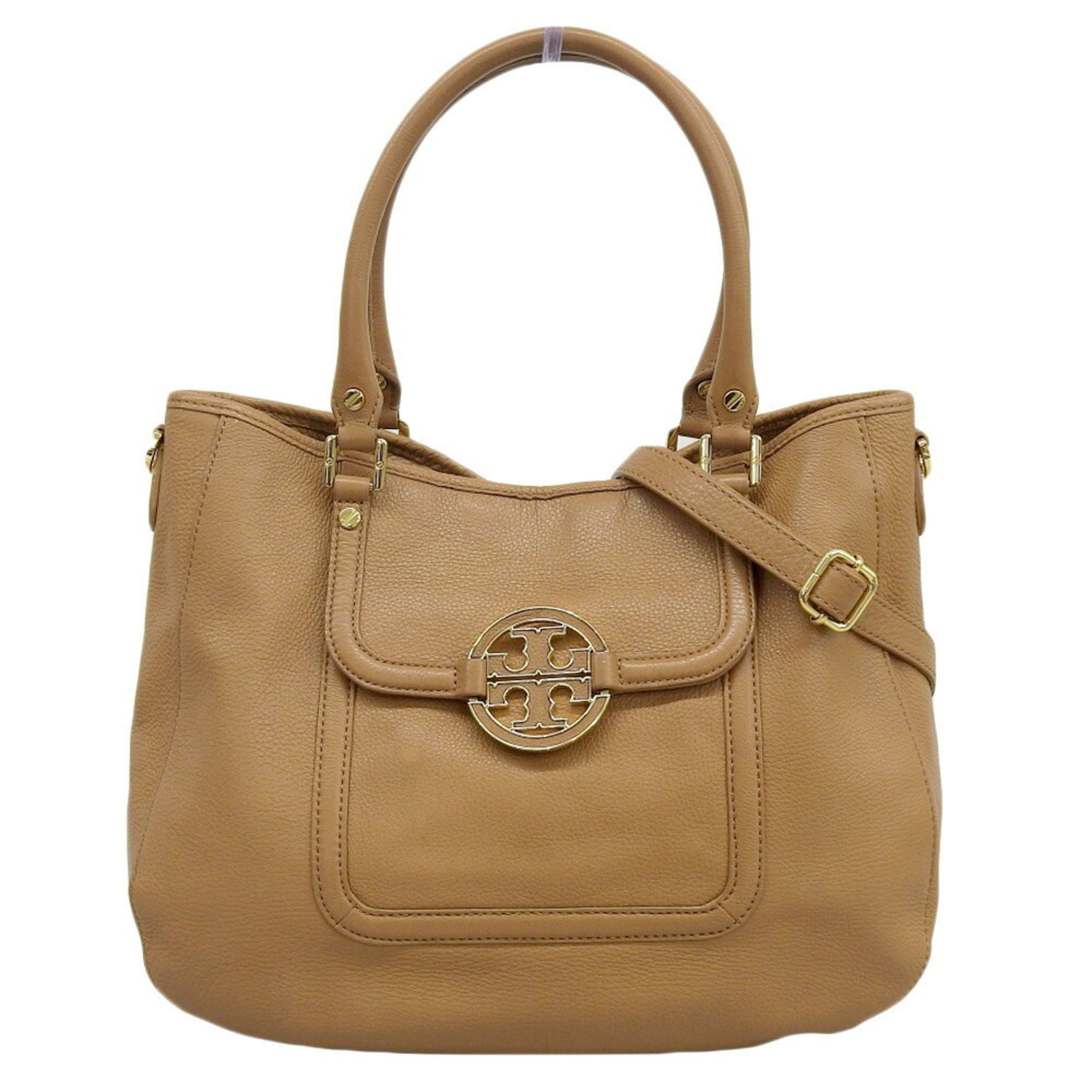 Tory Burch Bag Handbag Shoulder Leather Light Brown