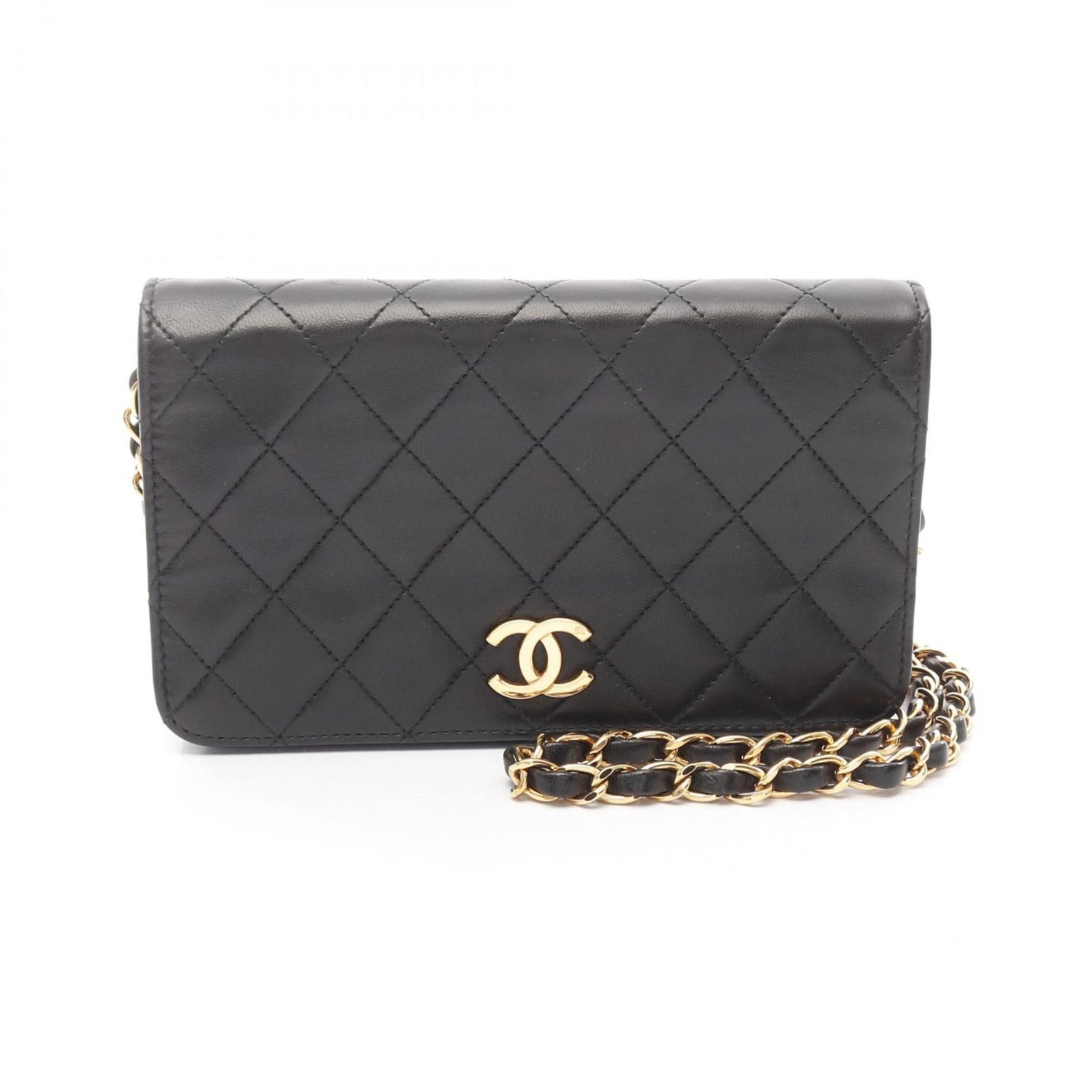 CHANEL Mini Matelasse Full Flap Shoulder Bag Lambskin (Sheepskin)