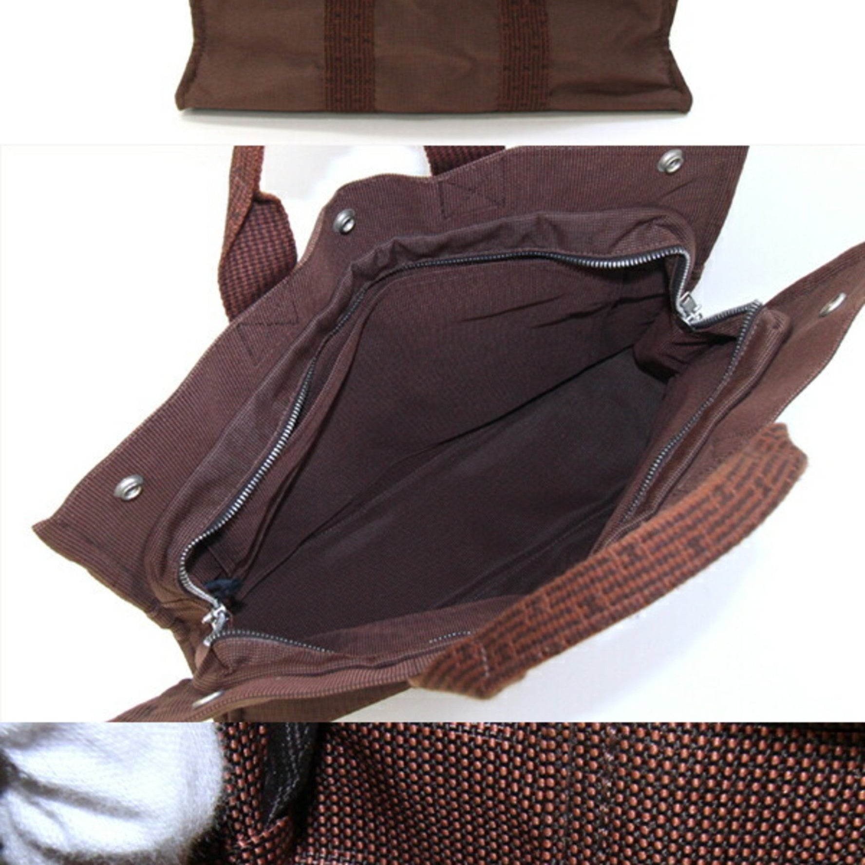 Hermes Handbag Air Line Tote MM Canvas Bag Men's Unisex