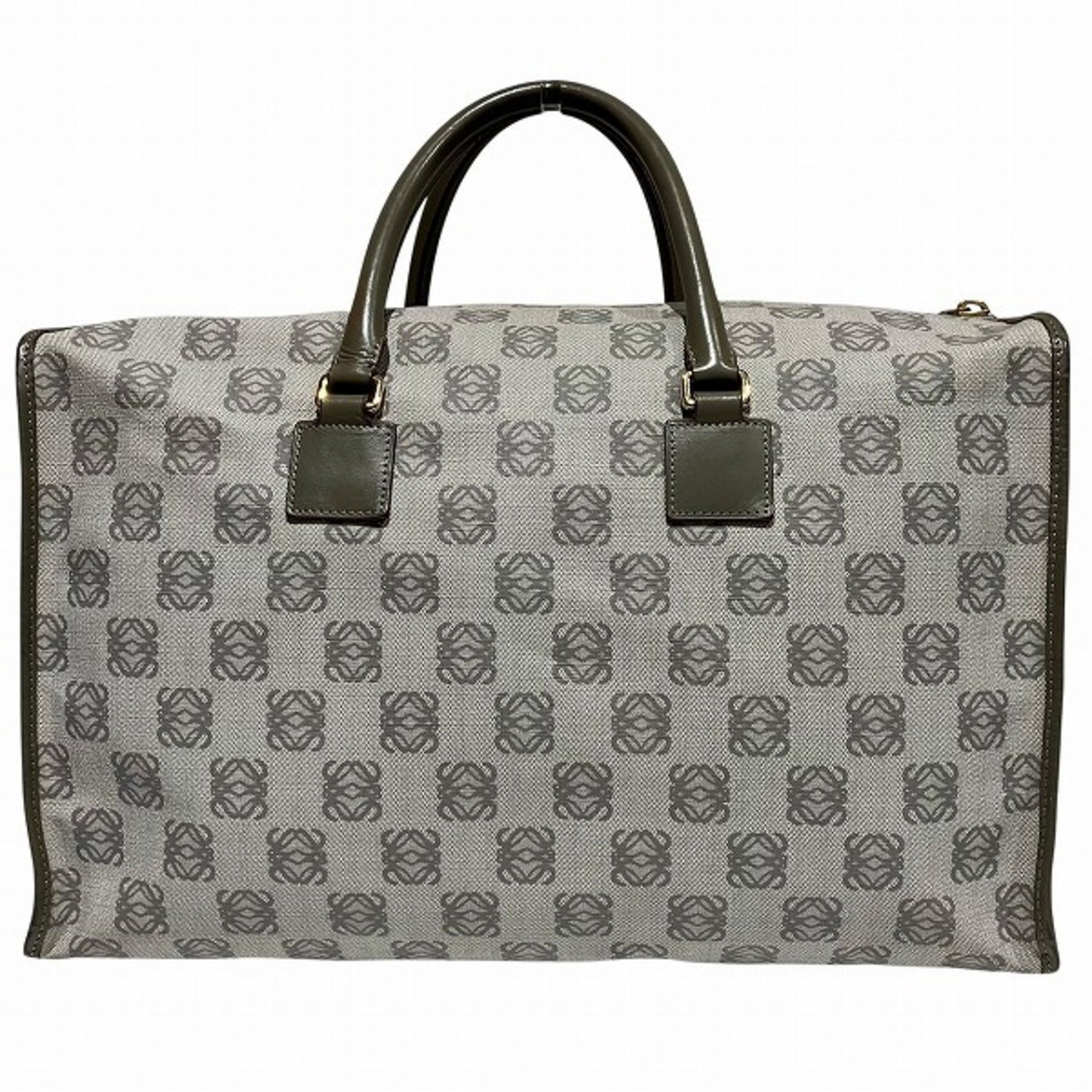 LOEWE Amazona Anagram Leather Boston Bag, Handbag