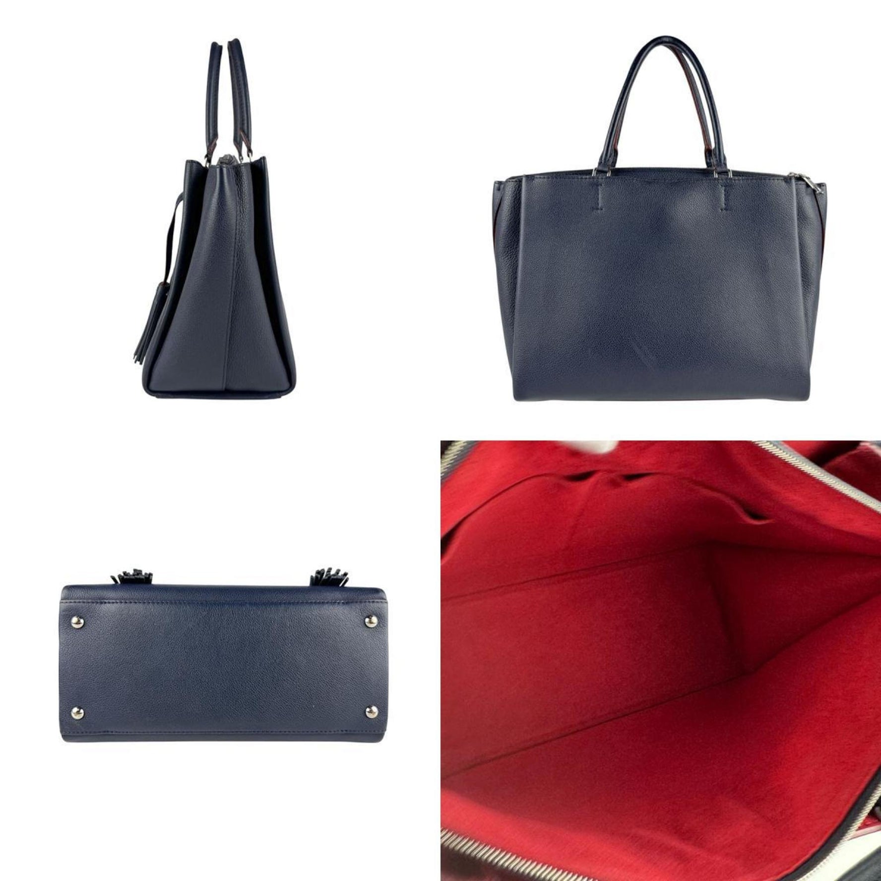 Louis Vuitton Lock Me Tote Handbag Shoulder Bag, Leather, Silver