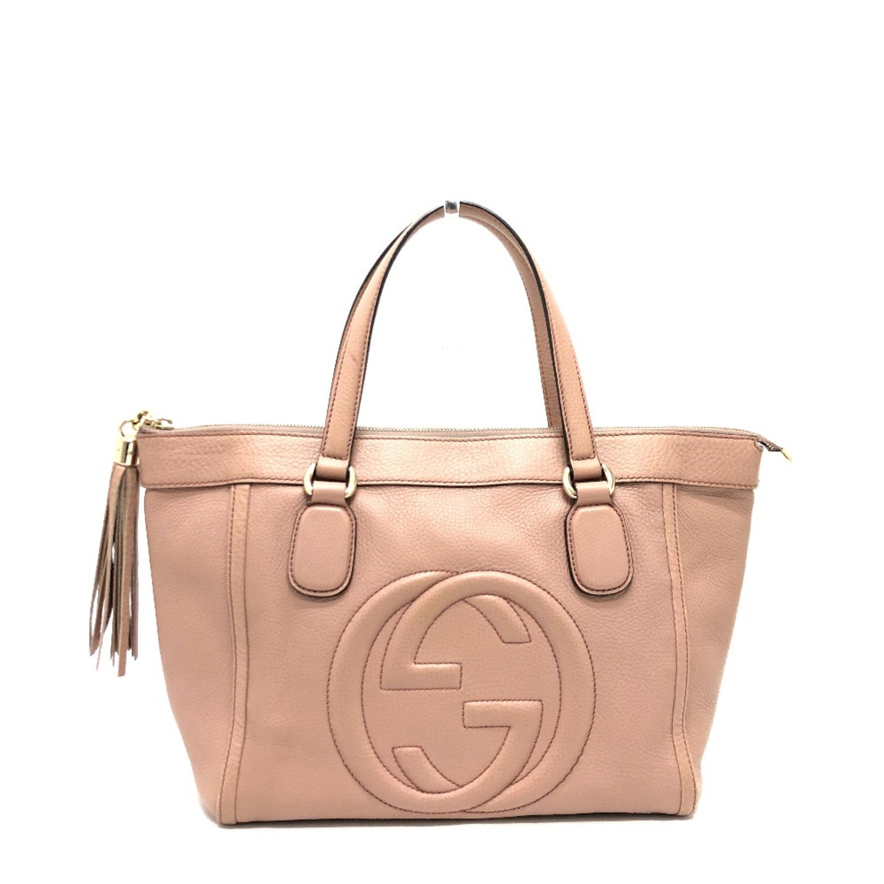 Gucci Fringe bag Hand Bag Pink GoldHardware