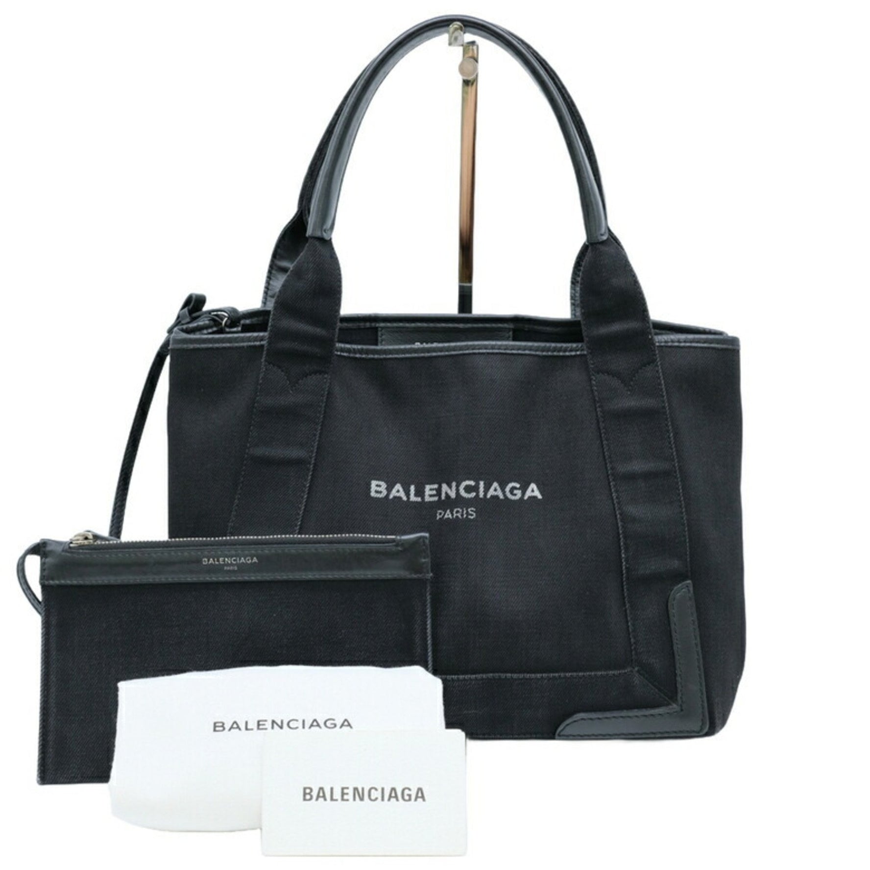 BALENCIAGA Navy Cabas Tote Bag Handbag Denim