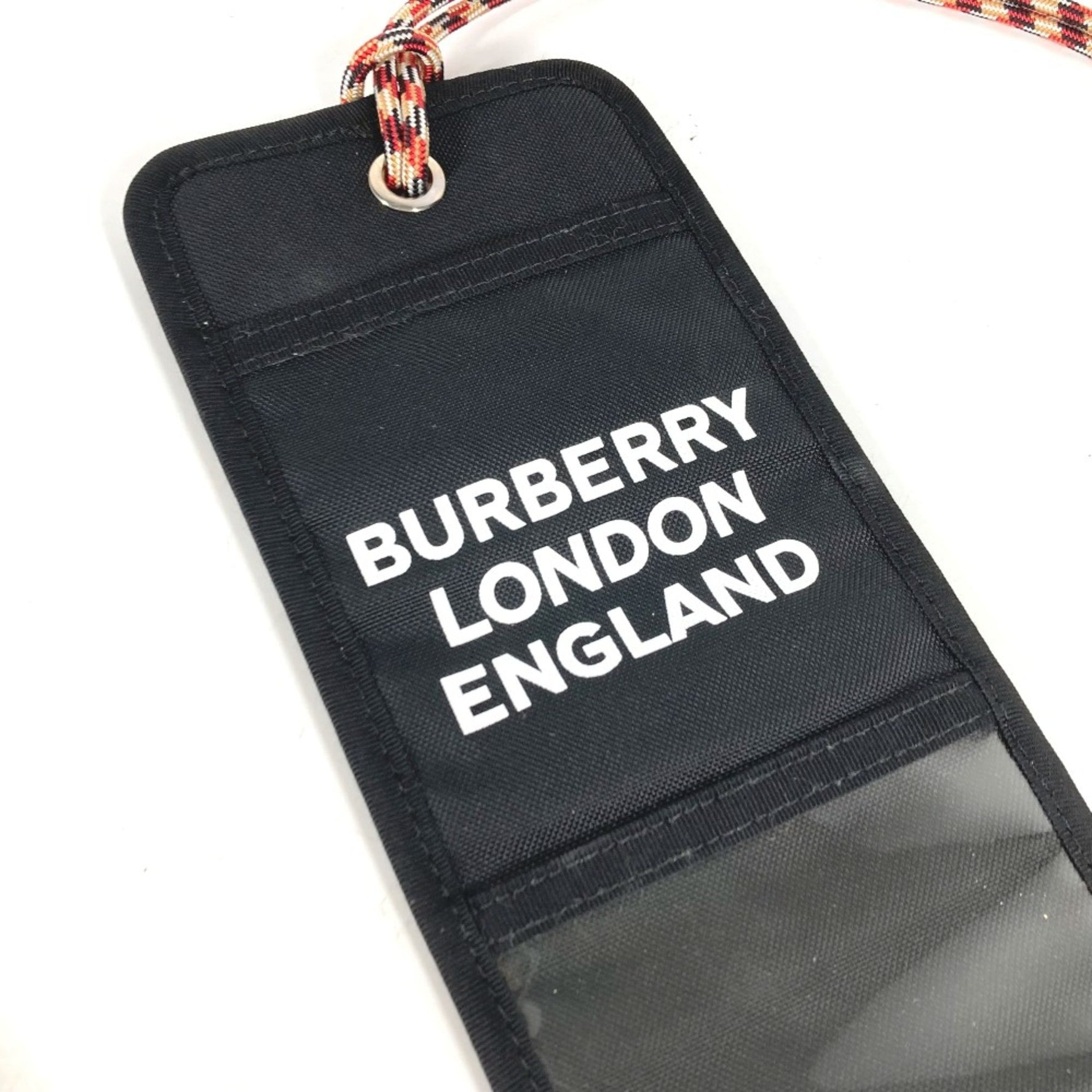 Burberry Pass case Card holder pouch with neck strap Card Case