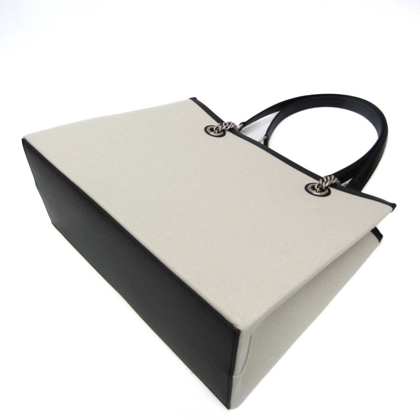 Balenciaga TOKYO Duty Free Shopping Bag Leather,Canvas Tote Bag Black,Off-white