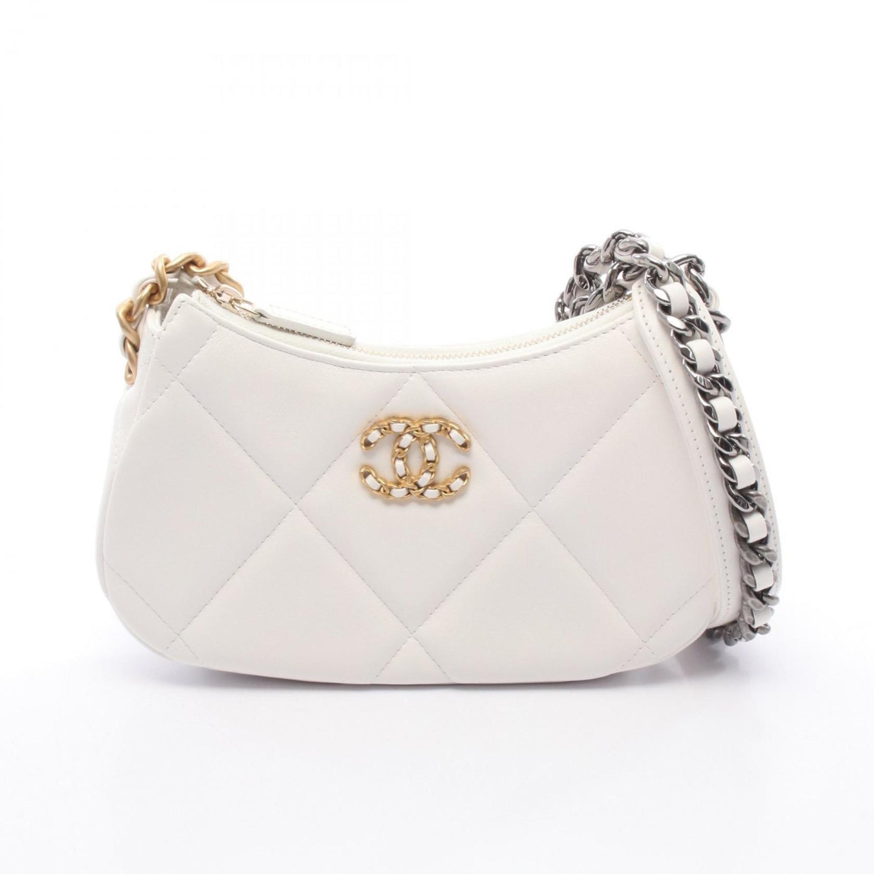 CHANEL 19 Matelasse Small Hobo Shoulder Bag, Leather