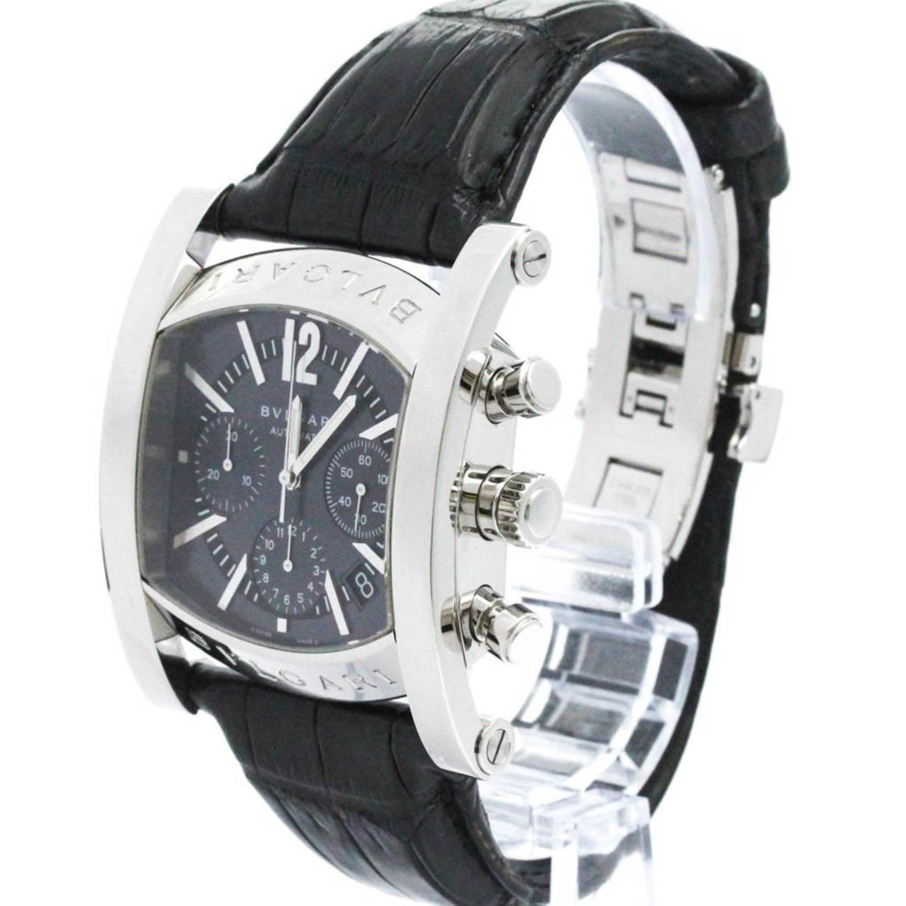 Polished BVLGARI Assioma Chronoragph Steel Automatic Watch