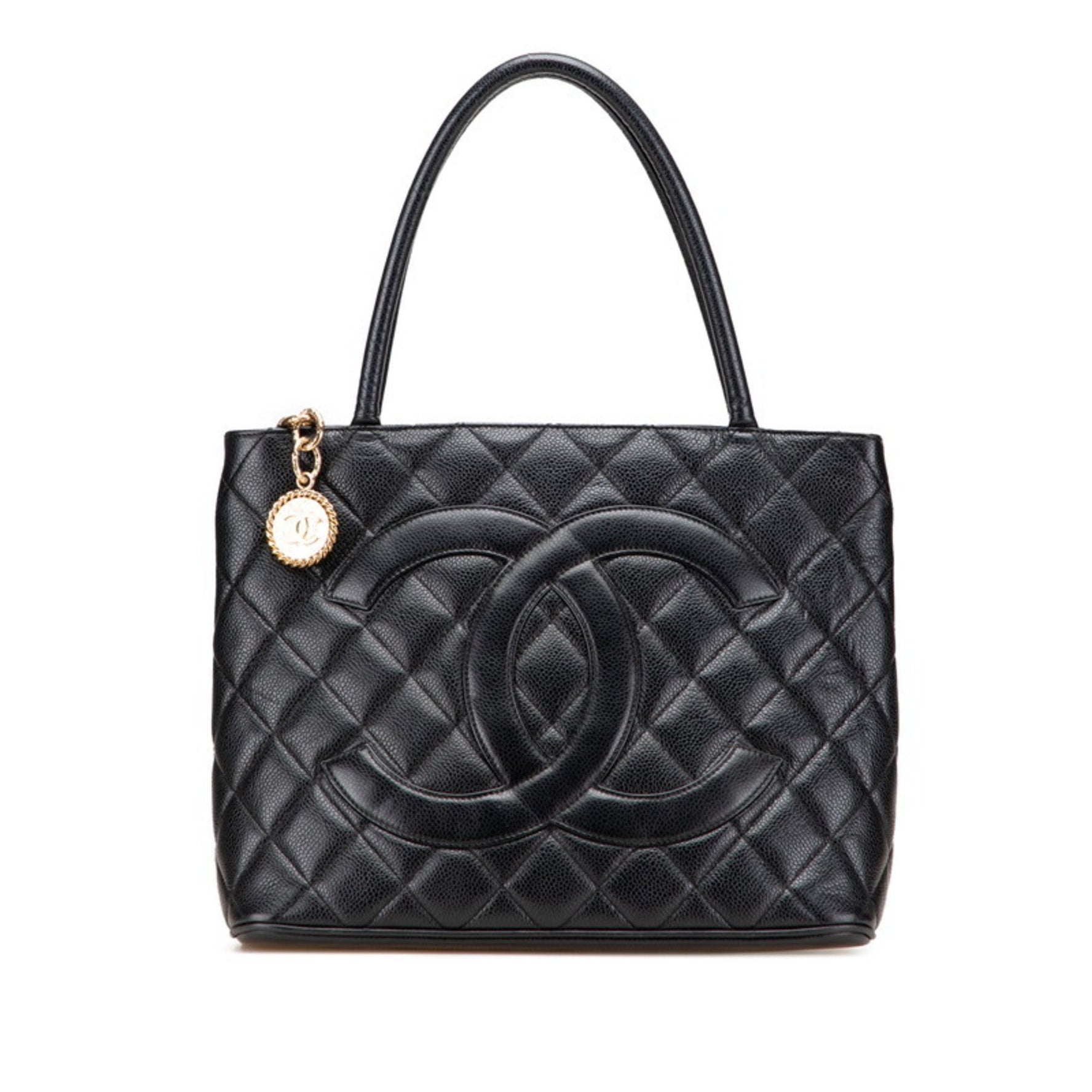 CHANEL Coco Mark Matelasse Reissue Tote Bag in Caviar Skin
