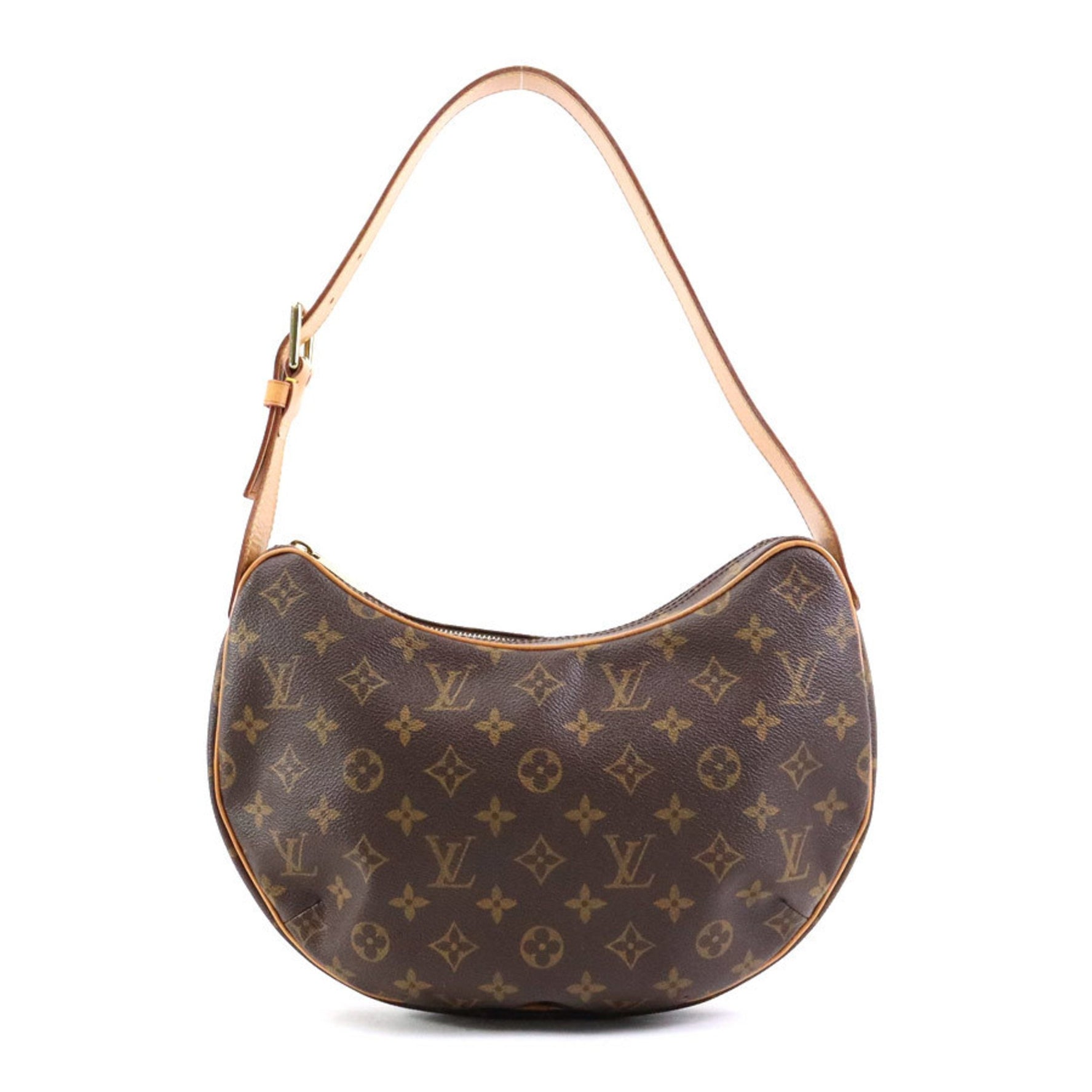 Louis Vuitton Shoulder Bag Monogram Croissant MM Canvas Gold