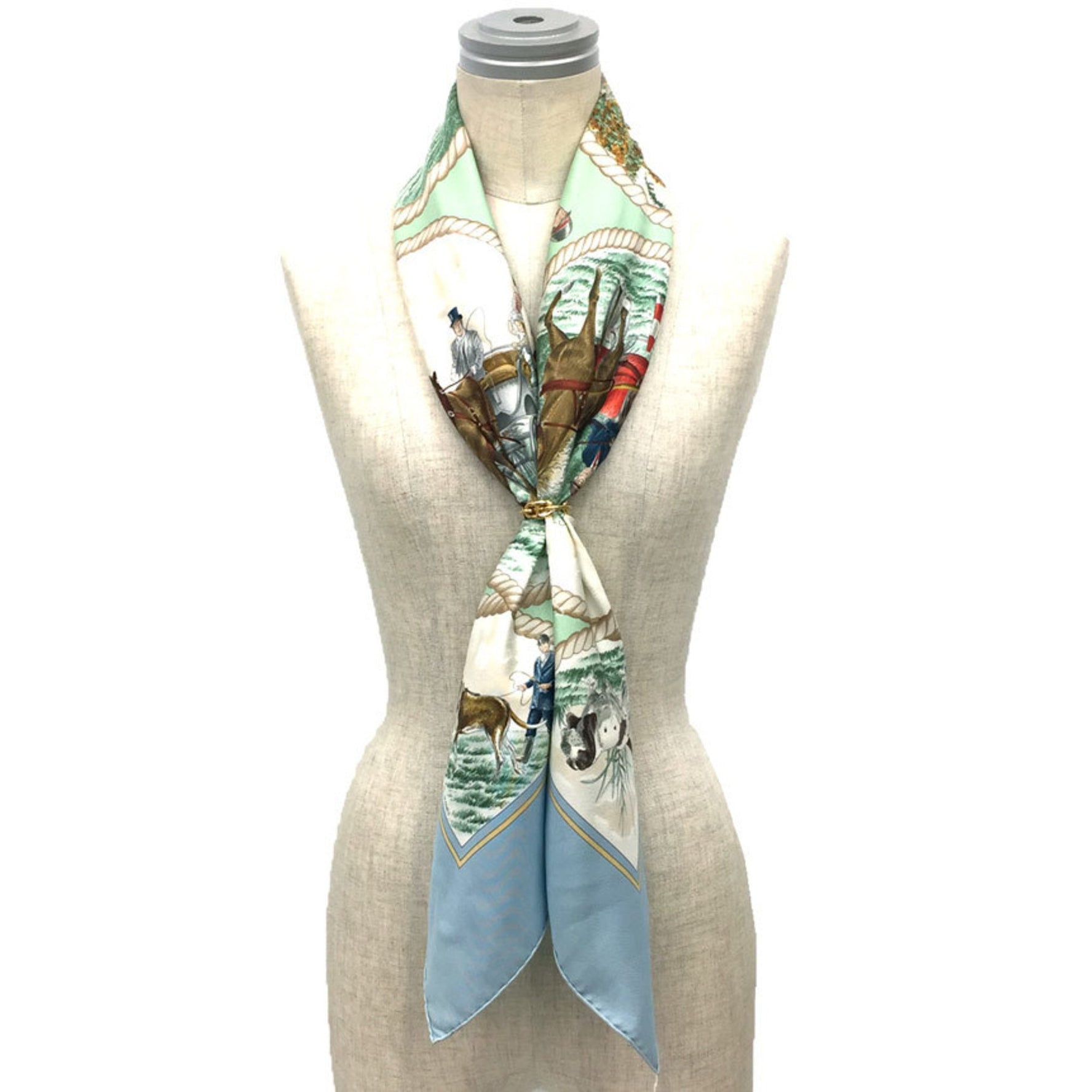 HERMES Carré 90 Scarf Muffler Auteuil en Mai Silk
