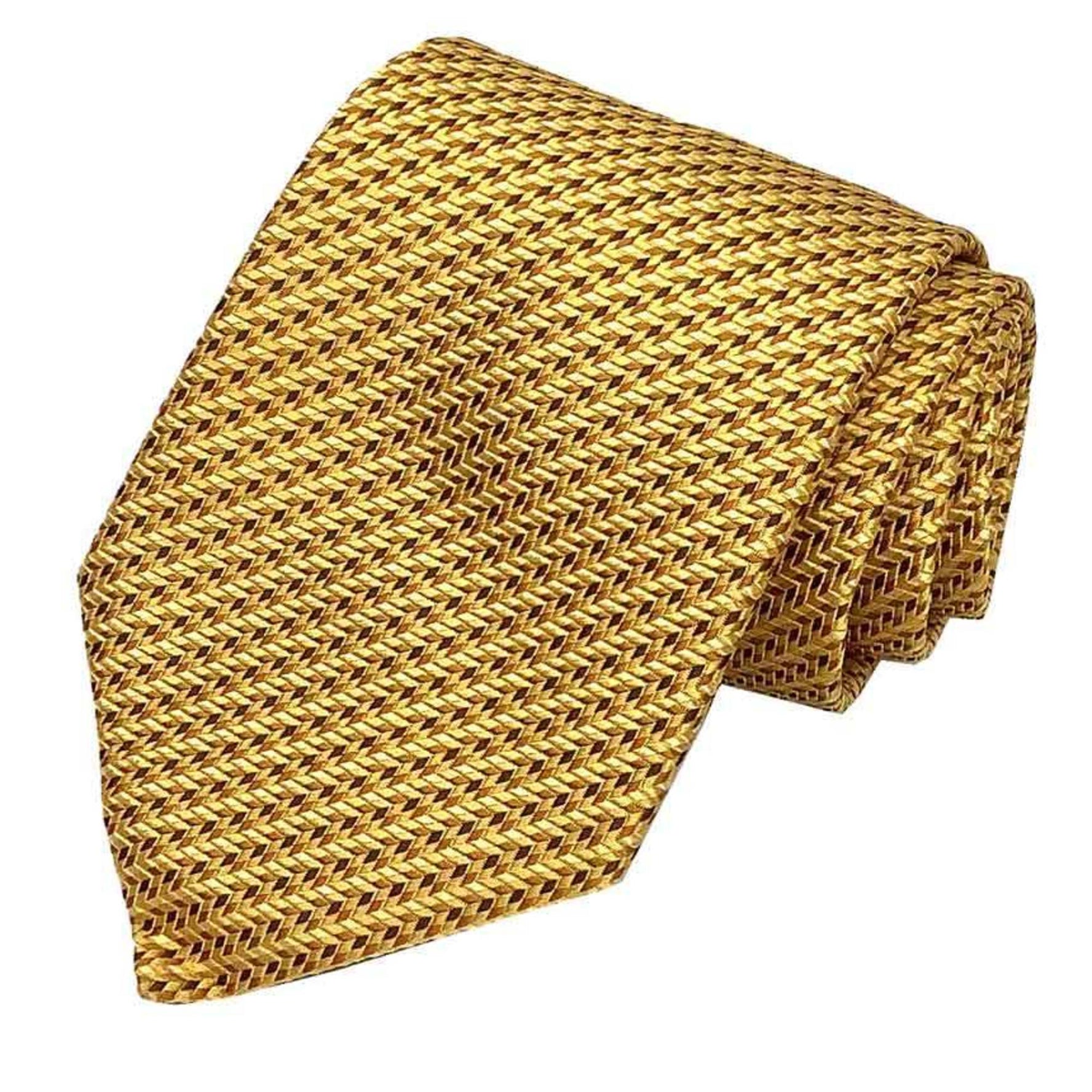 Hermes tie geometric pattern 100% silk